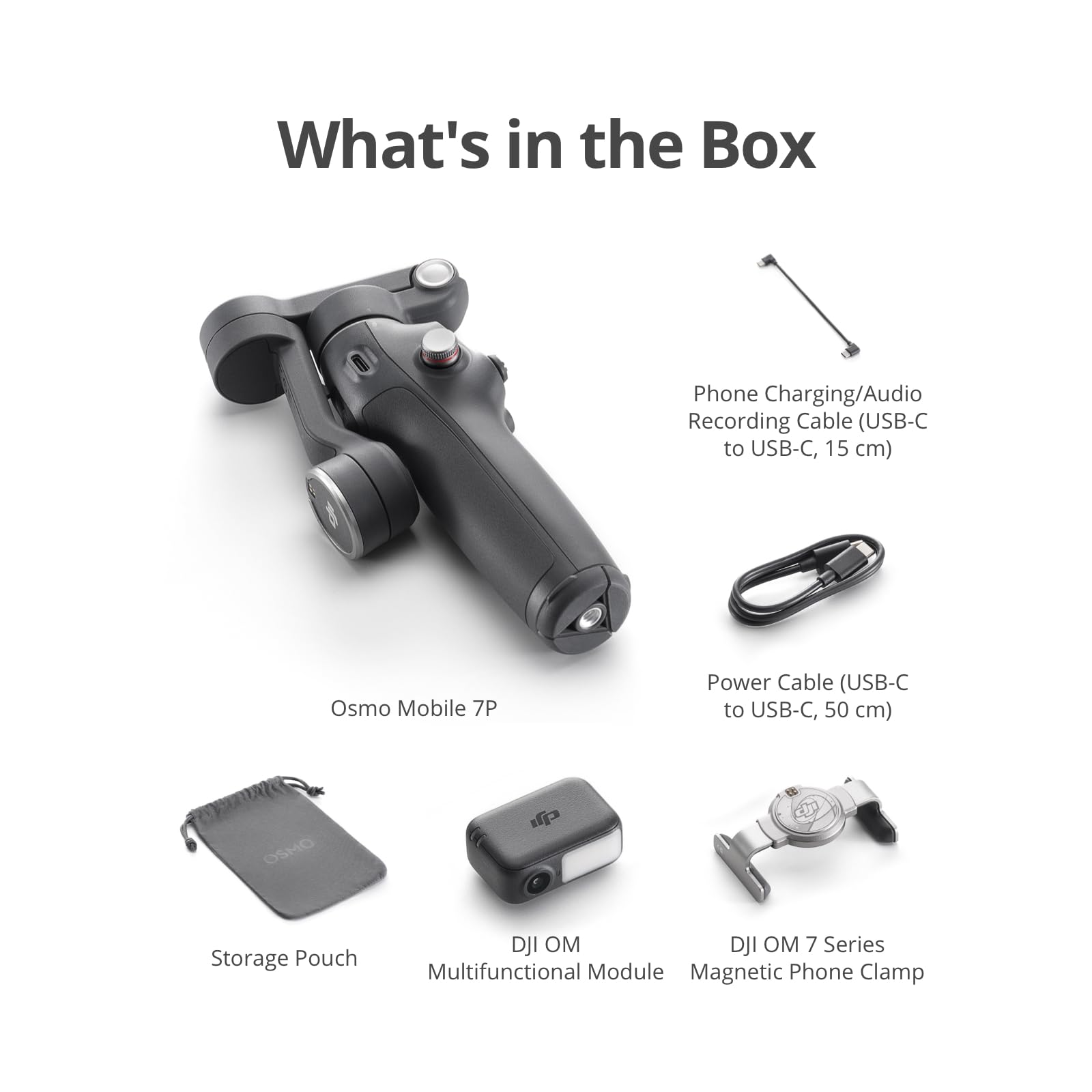 DJI Osmo Mobile 7P 3-Axis Smartphone Gimbal Stabilizer for iPhone & Android - Native Tracking, Built-in LED Light, Quick Launch, One-Tap Editing, Extendable Tripod & Selfie Stick - 10-Hour Battery with Phone Charging - Perfect for Vlogging, Live Streaming & Content Creation