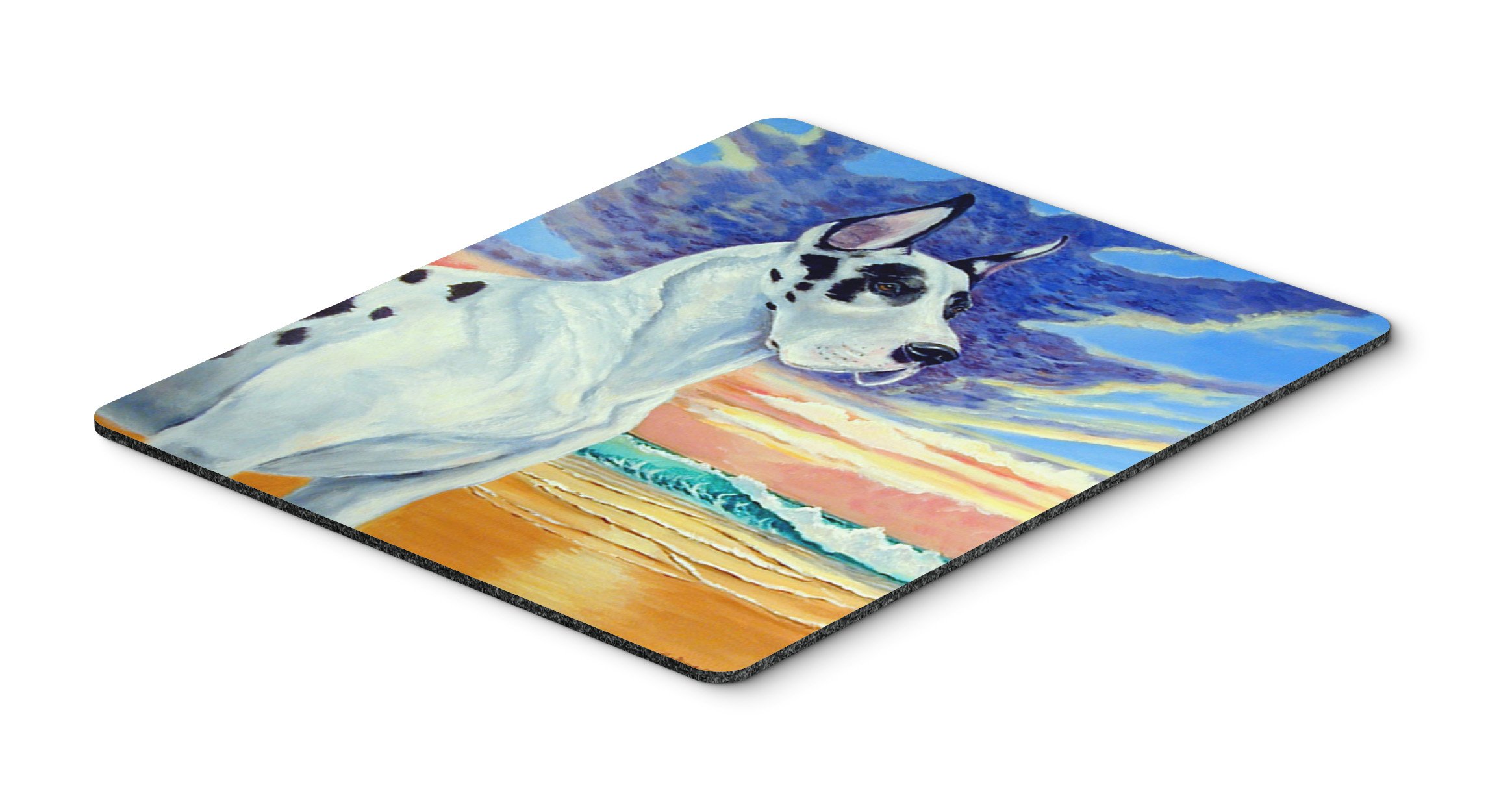 Caroline's Treasures 7098MP Harlequin Great Dane Mouse Pad - Large Washable Non-Slip Desk Mat for Home Office, Gaming & Computer Work - Perfect as Hot Pad or Trivet for Kitchen Use