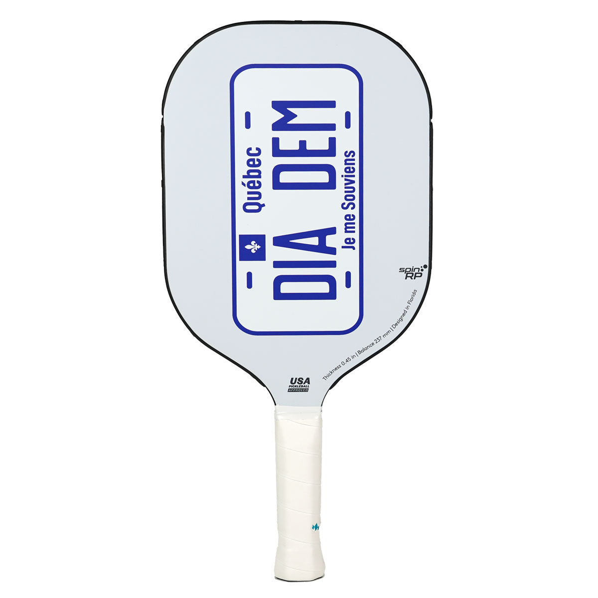 Diadem Icon V1 Quebec Flag Pickleball Paddle - Premium Demo Rental (17) for Tournament & Recreational Play