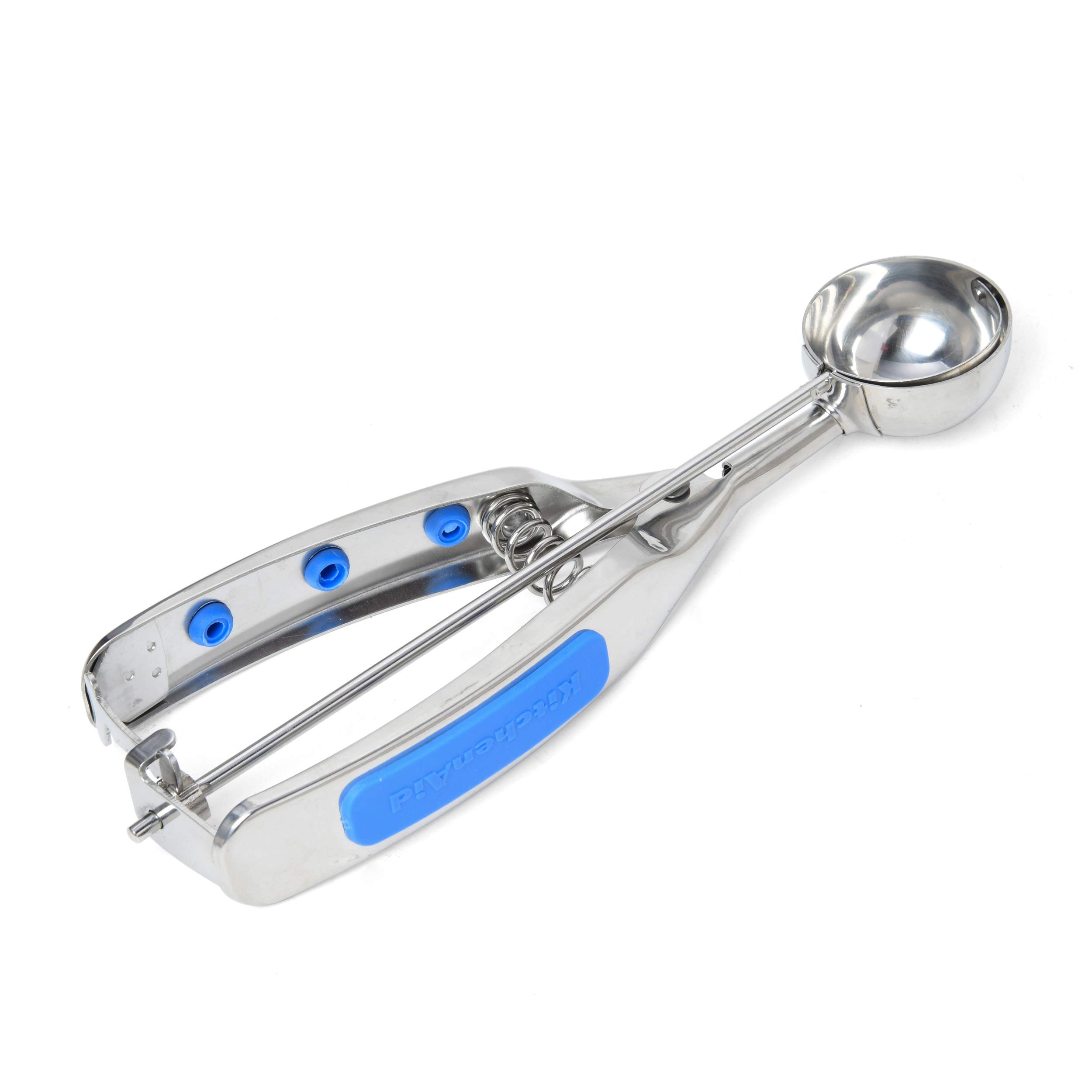 KitchenAid Gourmet Cookie Dough Scoop - Stainless Steel Ice Cream Scooper with Ergonomic Handle (Ocean Blue) - Perfect for Baking Cookies, Cupcakes & Portioning Desserts