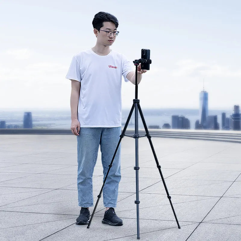 Ulanzi TT51 Aluminum Alloy Lightweight Portable Tripod Stand with 360° Ball Head - Perfect for Travel, Vlogging, Photography & Outdoor Adventures (Model T089GBB1)