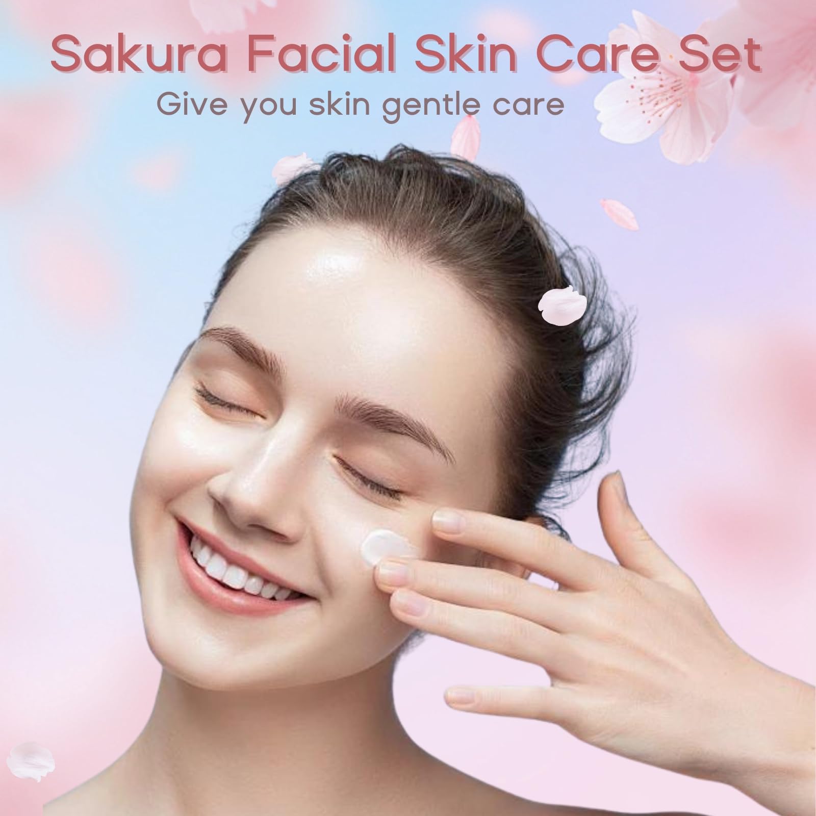 Japanese Sakura Skincare Set for Teens 10-12 - Cleanser, Serum, Eye Cream & Face Cream (6PCS) - Perfect Gift for Teen Girls & Gentle Skincare Routine - Ideal for Daily Use, Sleepovers & Birthday Presents