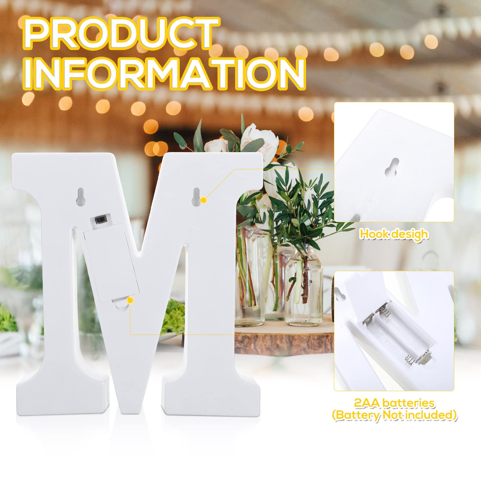 6 Pcs Mr and Mrs LED Sign with 12 Flameless LED Candles & 300 Artificial Rose Petals - Gold Wedding Table Decor for Romantic Nights, Anniversaries, and Valentine's Day Celebrations