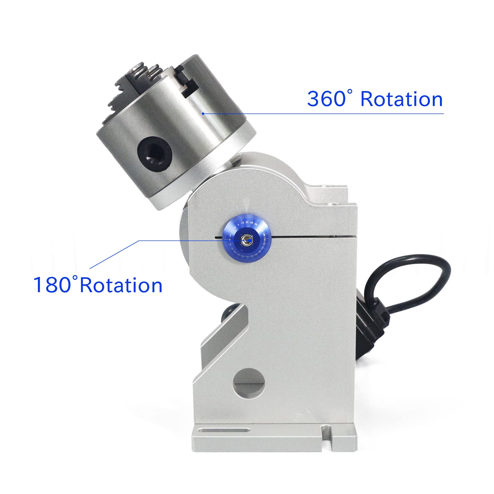 ComMarker 80mm 3-Jaw Rotary Chuck for Laser Marking Machine | Fiber Laser Engraver Attachment | 3-Jaw Rotary Axis for Jewelry, Rings & Bracelets | Perfect for Engraving Wedding Bands & Personalized Jewelry