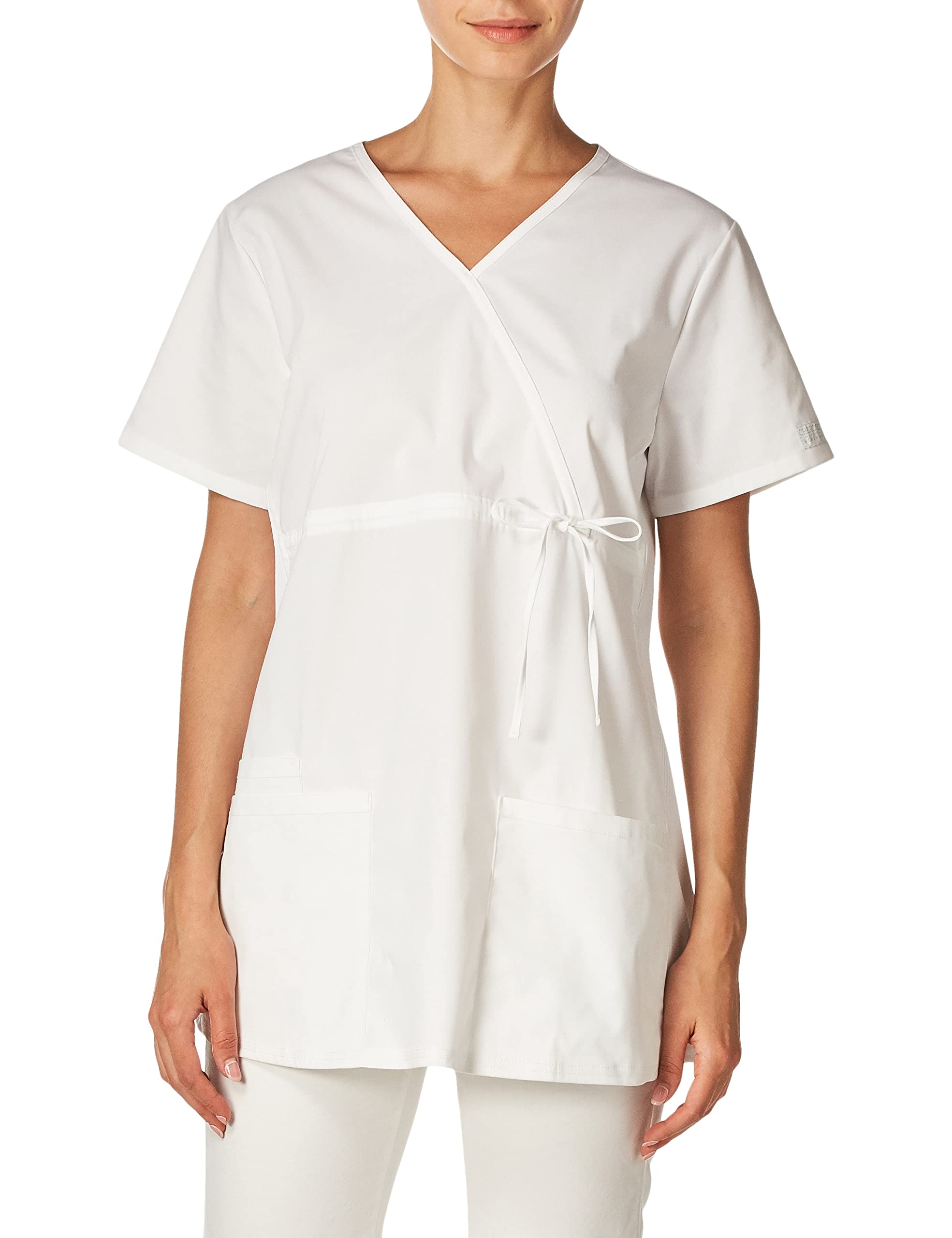 Cherokee Women's Professional Scrubs Top - Comfortable Maternity Mock Wrap Workwear WW685 for Nurses, Doctors & Healthcare Professionals - Perfect for Hospitals, Clinics & Medical Offices