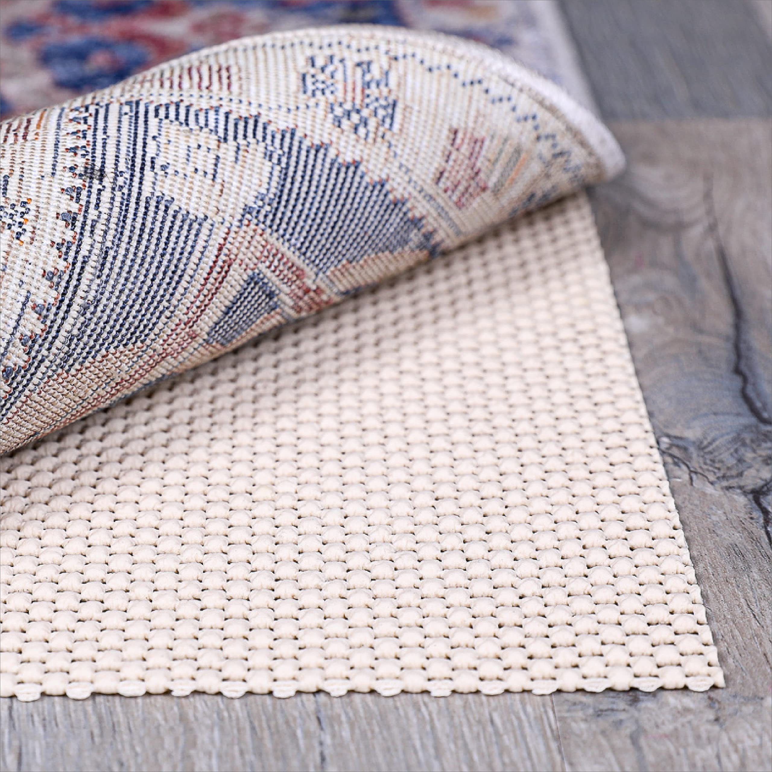 Slip-Stop Super Grip Natural Rug Pad - 9x12 ft Cushioned Non-Slip Underlay for Area Rugs & Runner Rugs - Protects Hardwood Floors - Perfect for Living Room, Bedroom & High Traffic Areas