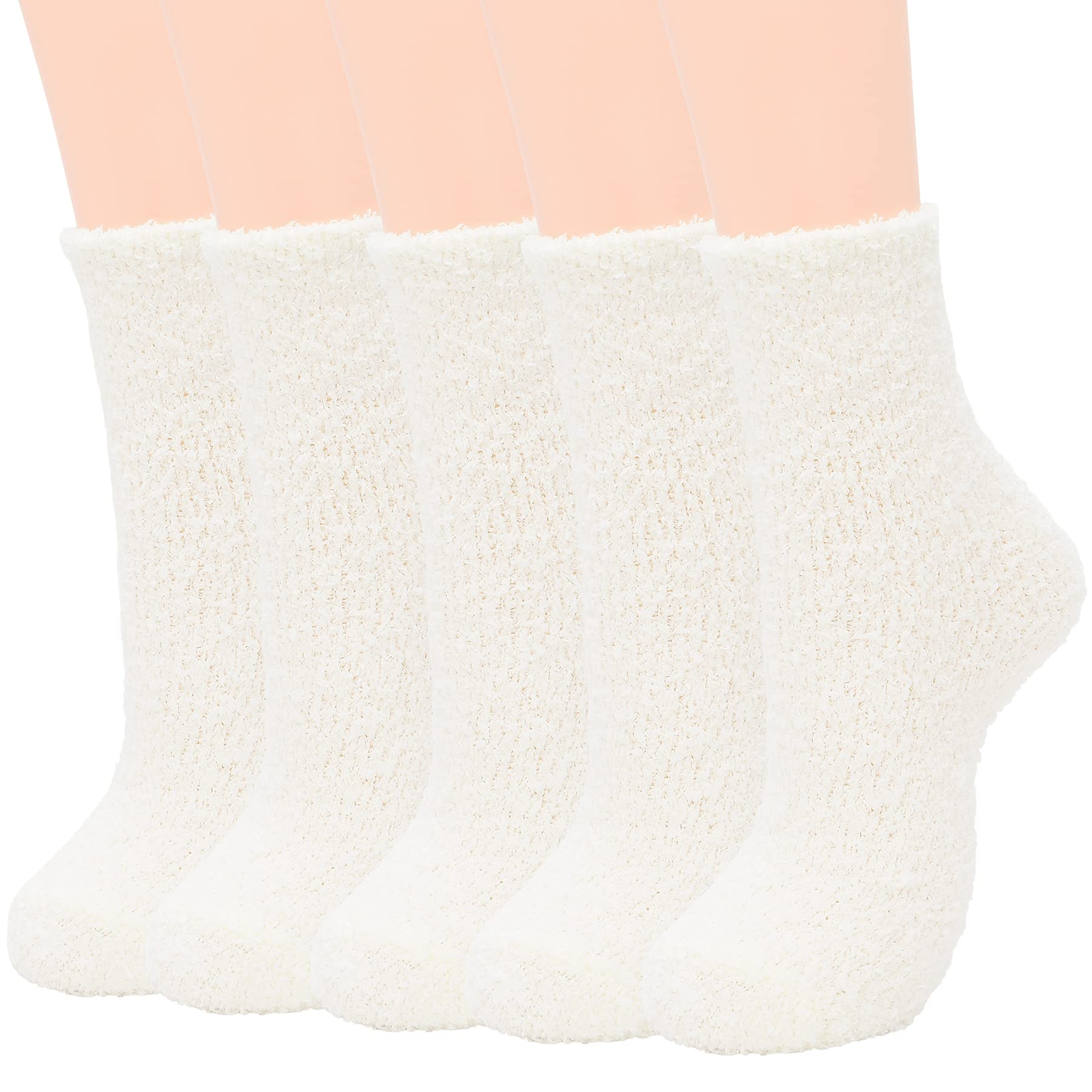 Zando Women's Soft Fuzzy Socks - Thick Warm Winter Slipper Socks, Cozy Fluffy Non-Slip House Socks for Sleeping, Lounging & Relaxing at Home