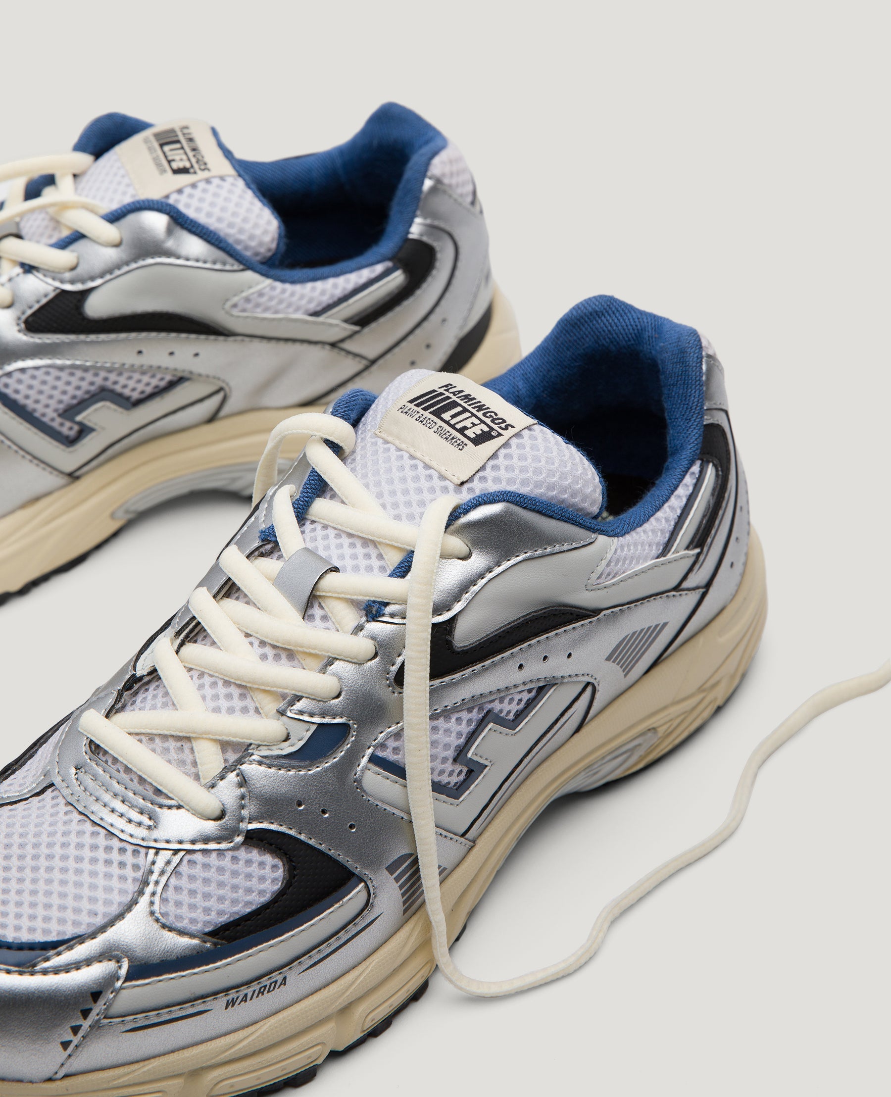 Flamingos Life Wairoa Silver Sneakers - Stylish & Comfortable Shoes for Walking, Running & Casual Wear