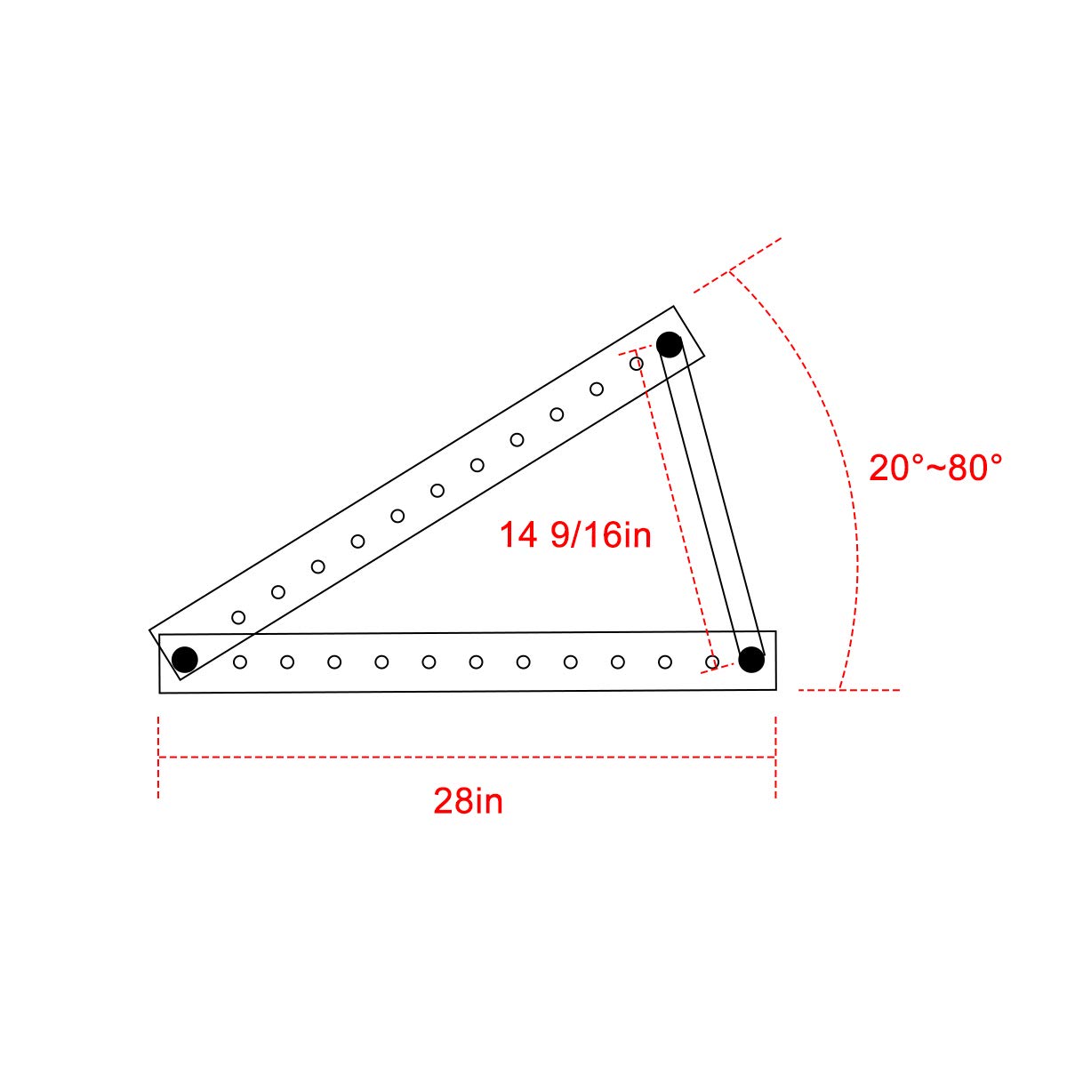 Premium Solar Panel Mount Brackets - Adjustable & Foldable 28in Tilt Stand for RV, Boat, Roof & Off-Grid Use - Supports Up to 200W Solar Panels - Perfect for Camping, Marine & Home Solar Systems