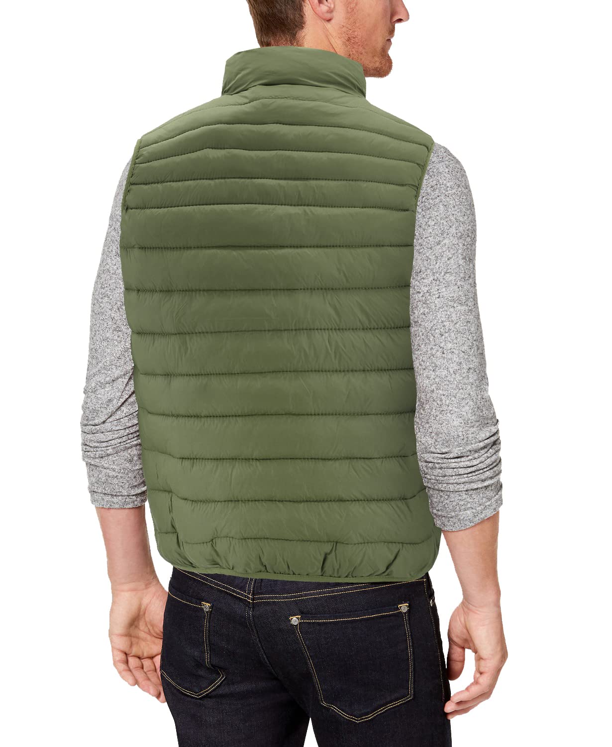 Men's Lightweight Full Zip Quilted Puffer Vest - Water Resistant, Insulated Winter Jacket for Outdoor Activities, Hiking & Casual Wear