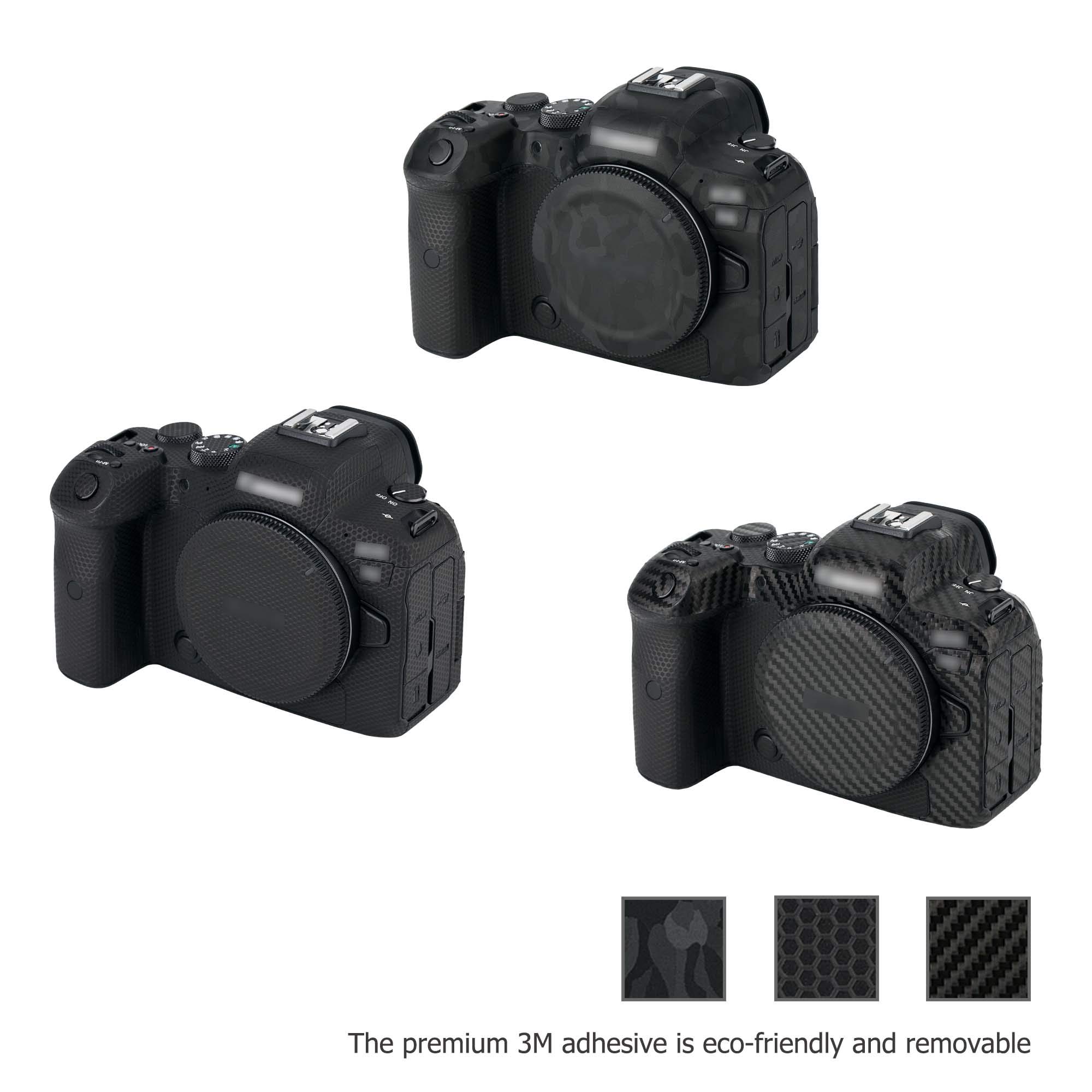 Anti-Scratch Carbon Fiber Camera Skin Protector for Canon EOS R6 - Durable Body Cover Film with Decorative Sticker | Perfect for Travel, Outdoor Photography & Gear Protection