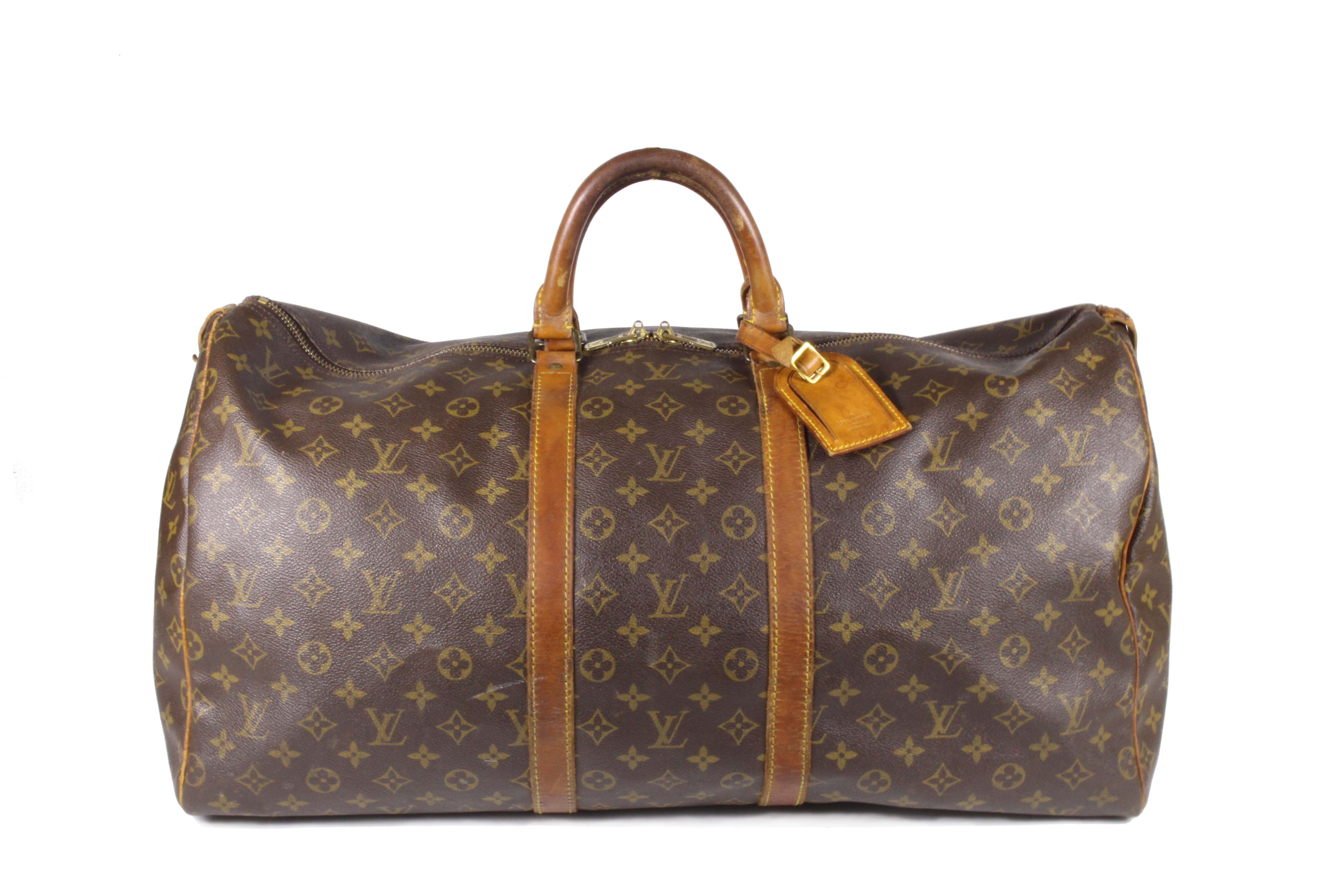 Louis Vuitton Keepall 55 Monogram Canvas Travel Bag - Durable Carryall Duffel for Weekend Getaways & Business Trips - Luxury Luggage for Men & Women