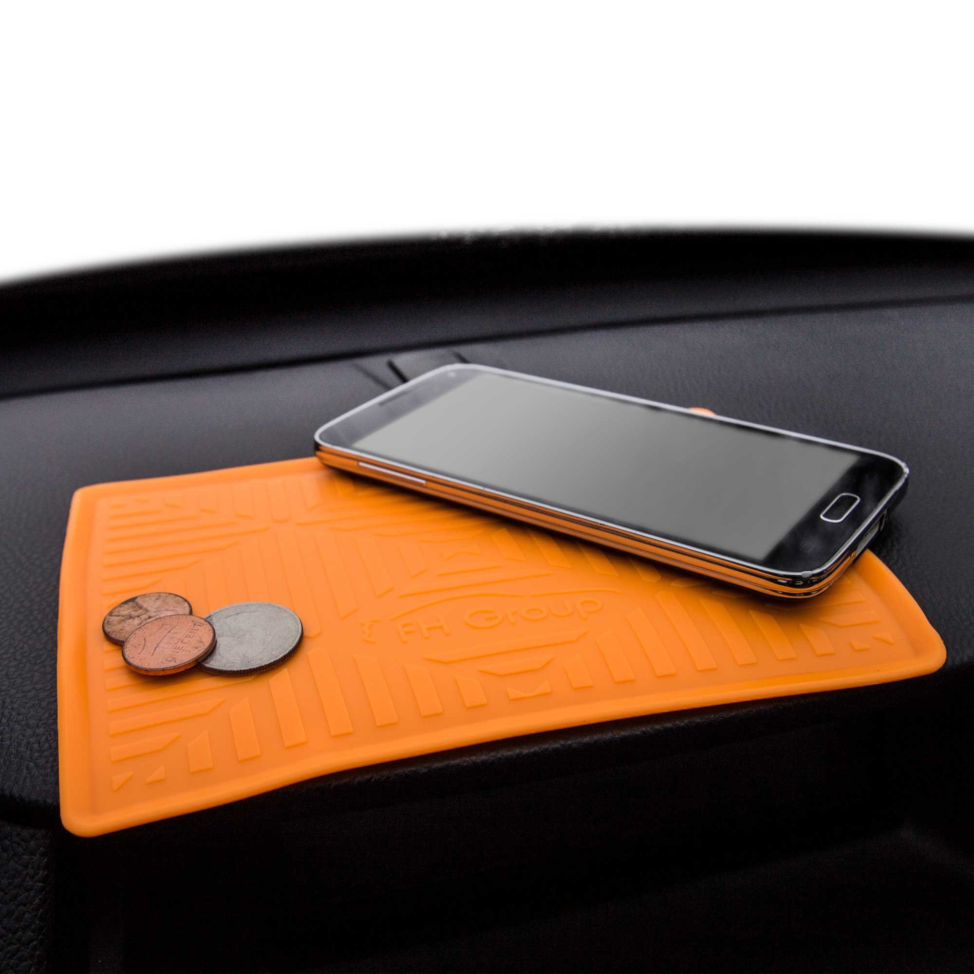 TLH Anti-Slip Steering Wheel Cover & Seat Belt Pads - Orange for Safe Driving