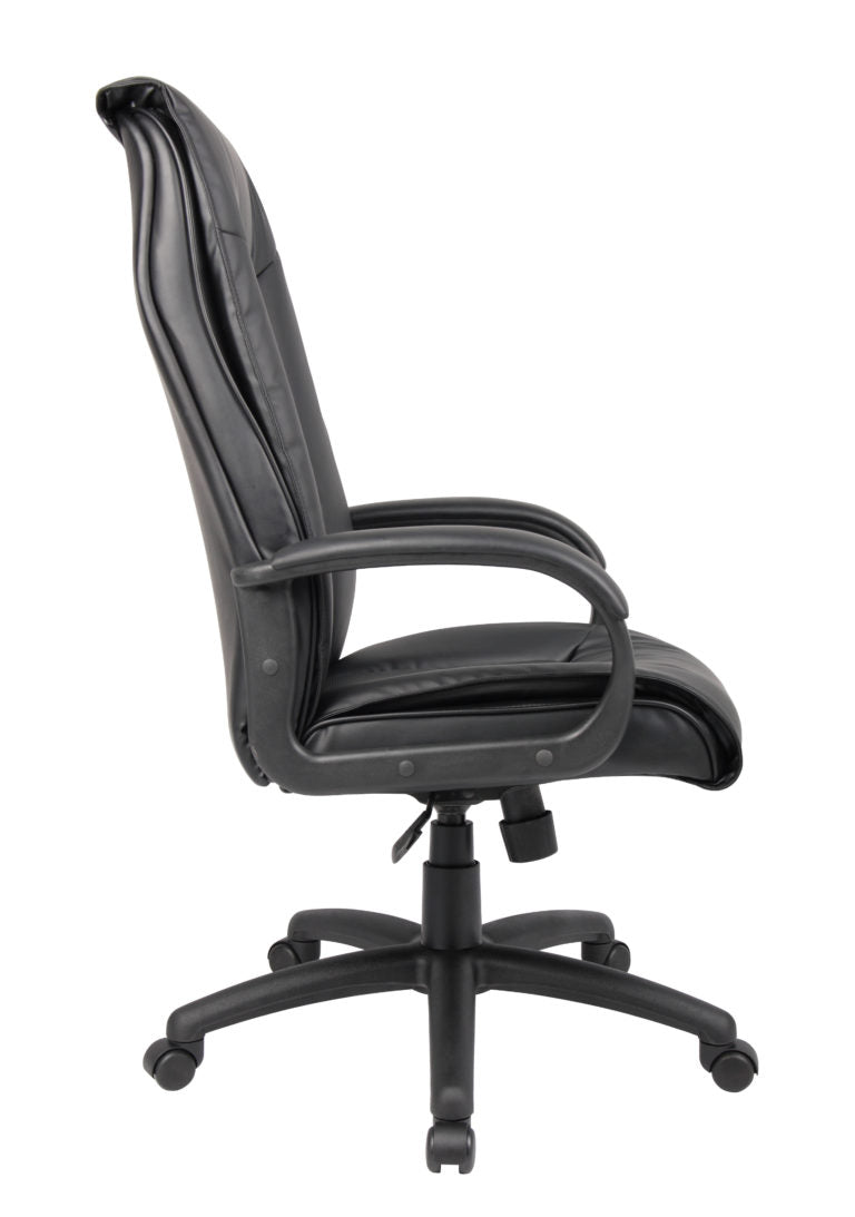 Premium Executive Leather Office Chair with Padded Arms - Model B7601 - Ergonomic Desk Chair for Home & Business Workspaces