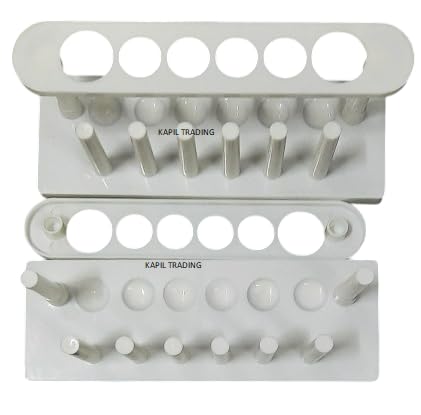 2-Pack Plastic Test Tube Stands for Science Experiments, Lab Work & DIY Projects | Durable & Stable Holder for Tubes & Vials