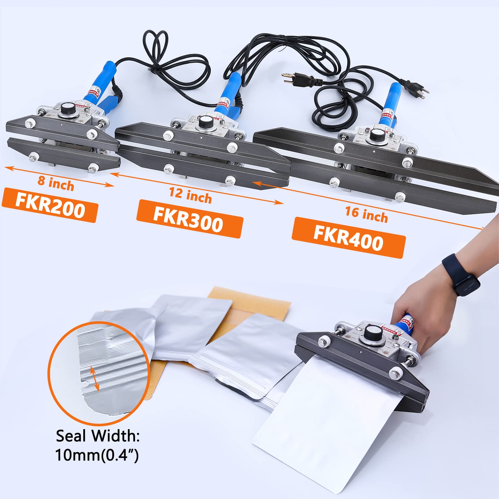 Portable 16 Inch Mylar Bag Heat Sealer - Handheld Food Sealer Machine for Snacks, Coffee, Grains & Meal Prep | Airtight Plastic Bag Sealer for Food Storage, Sous Vide & Vacuum Sealing