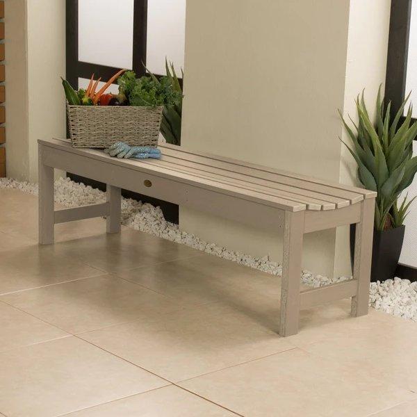 Lehigh Backless Synthetic Wood Picnic Bench - Durable Outdoor Dining Table for Patio, Garden & Park - Perfect for BBQs, Camping & Family Gatherings