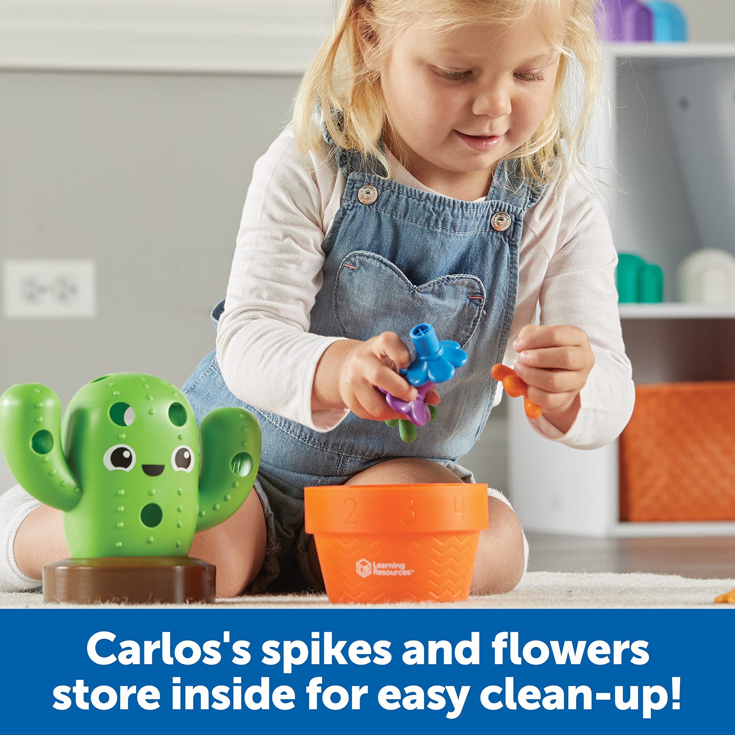 Learning Resources Carlos The Pop & Count Cactus - 16-Piece Educational Toddler Toy for Fine Motor Skills Development, Preschool Learning Activity, STEM Toy for Kids Ages 18+ Months - Perfect for Counting Practice & Sensory Play at Home or Classroom