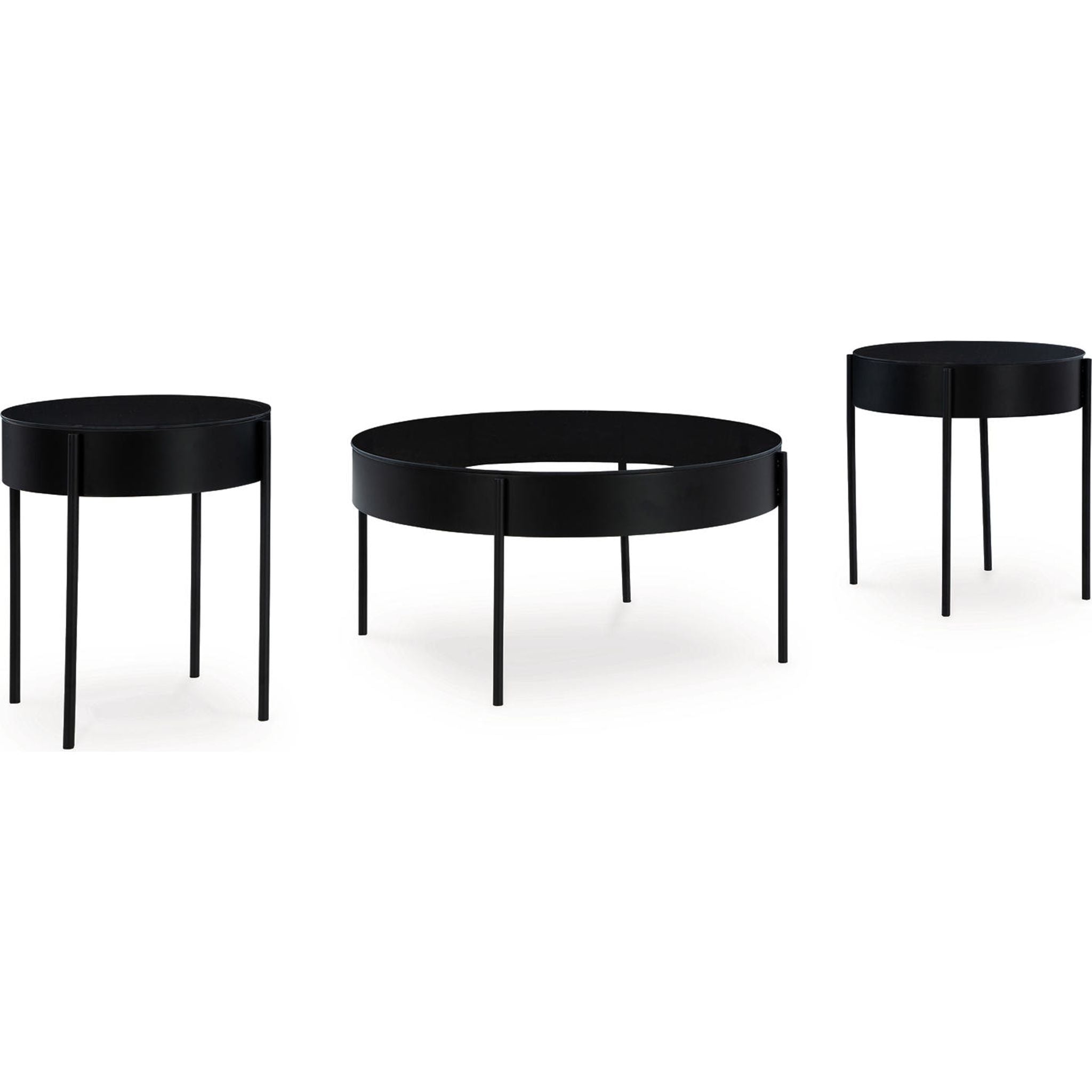 Ardoline 3-Pack Black Folding Tables - Portable Lightweight for Parties, Camping & Outdoor Events