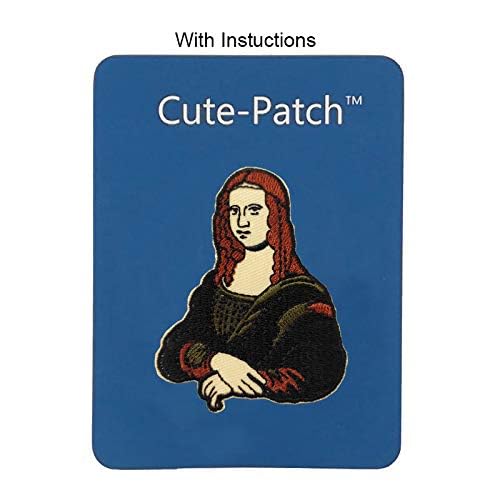 Mona Lisa Embroidered Iron On Patch - Cute Hat Pin for DIY Clothing, Jackets & Backpacks - Unique Sew On Applique for Fashion Accessories & Costume Design