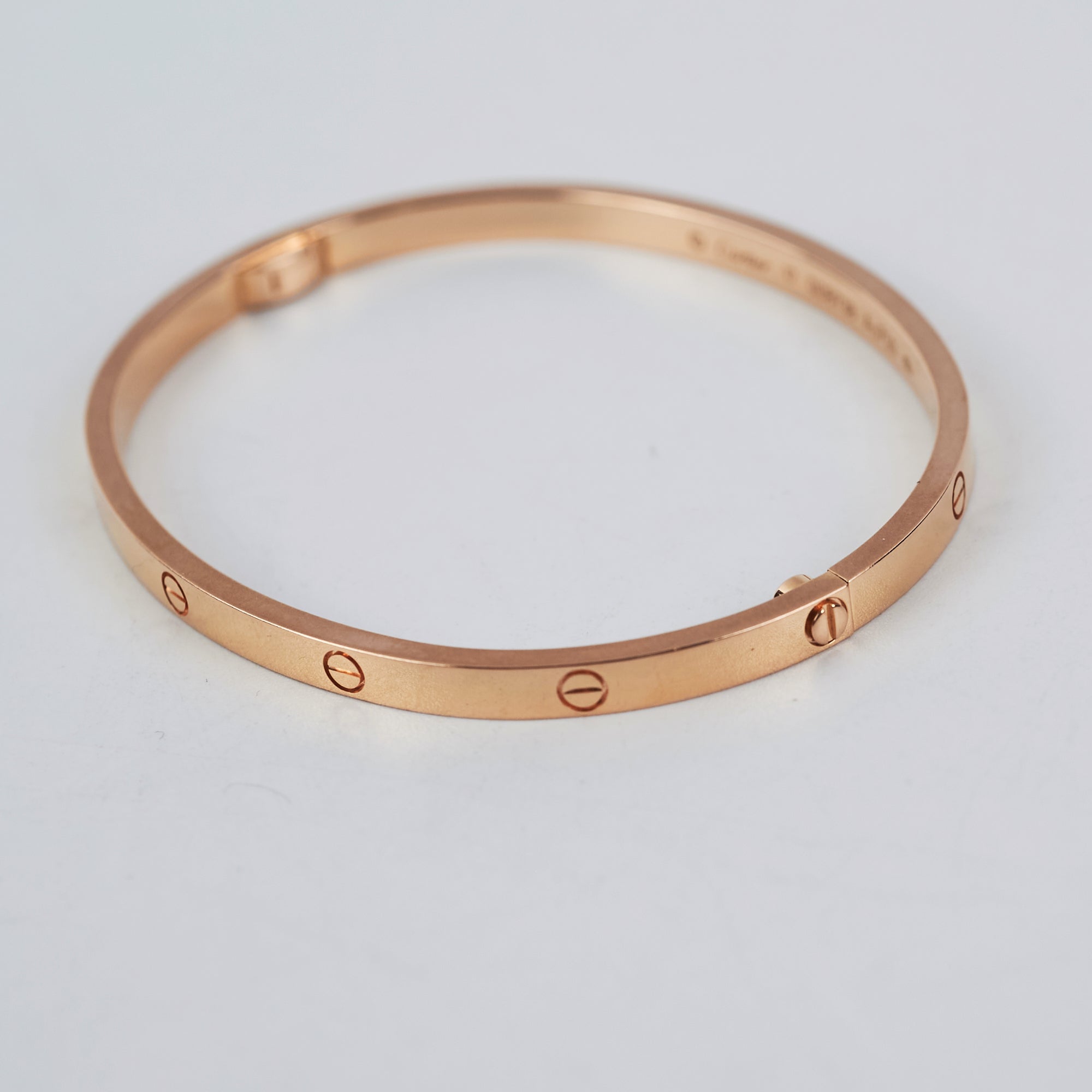 Cartier Love Small Size 17 Rose Gold Bracelet - Luxury 18K Rose Gold Jewelry for Women, Romantic Gift for Anniversary & Valentine's Day - Perfect for Date Nights & Special Occasions