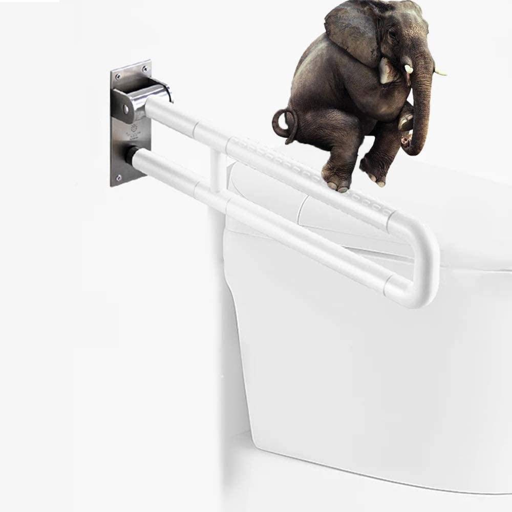Non-Slip Foldable Bathroom Safety Grab Bar - Adjustable Shower Handrail for Elderly & Disabled - Bathtub Support Handle with Towel Rail - Ideal for Bathroom Safety & Fall Prevention