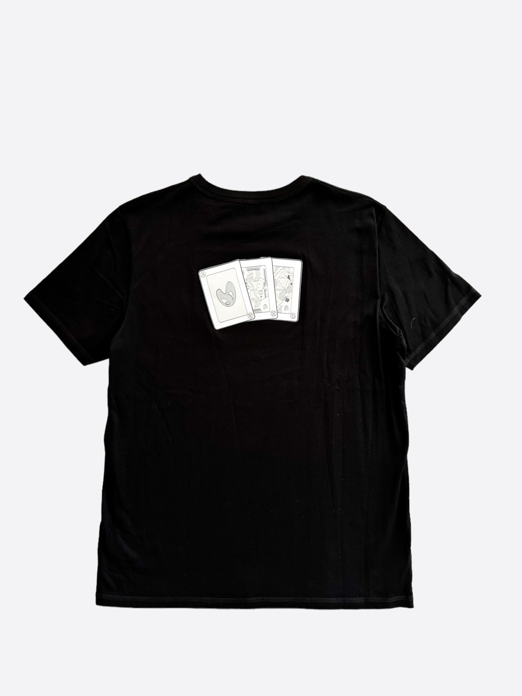 Dior Kenny Scharf Black Playing Cards Graphic T-Shirt - Stylish Cotton Tee for Men & Women - Perfect for Casual Wear, Street Fashion & Gift Giving