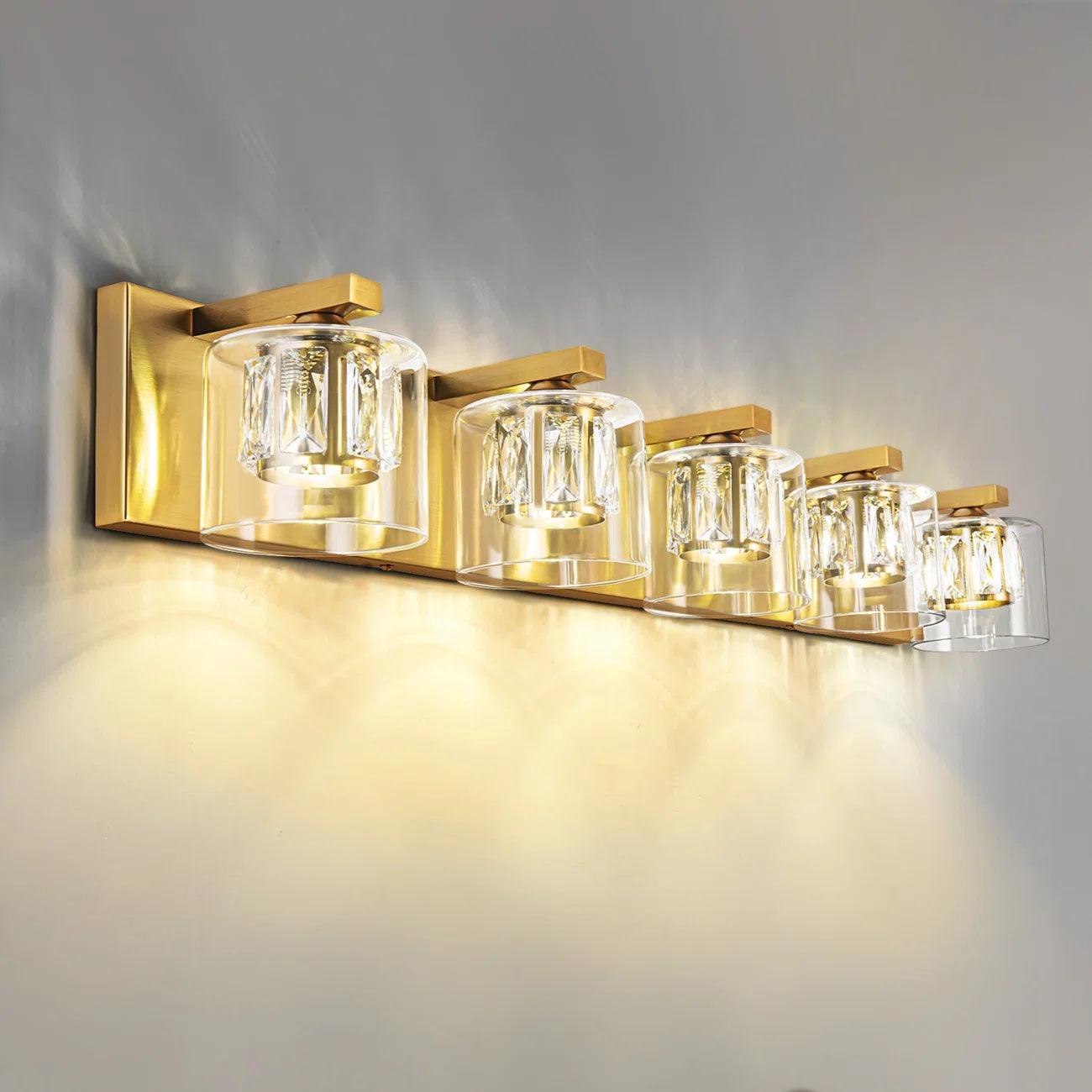 Kolt Modern 5-Light Bathroom Vanity Lighting Fixture - Elegant LED Vanity Light for Bathroom Mirror, Perfect for Modern Home Decor & Spa-Like Ambience