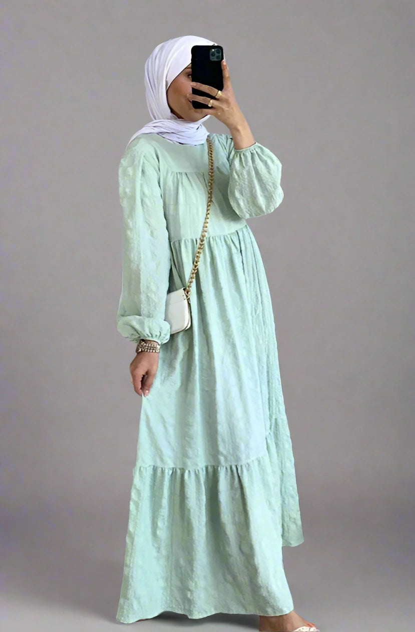 Muslim Women's Cotton Blend Abaya Dress - Modest Islamic Prayer Dress for Women - Perfect for Prayer, Mosque, and Everyday Wear