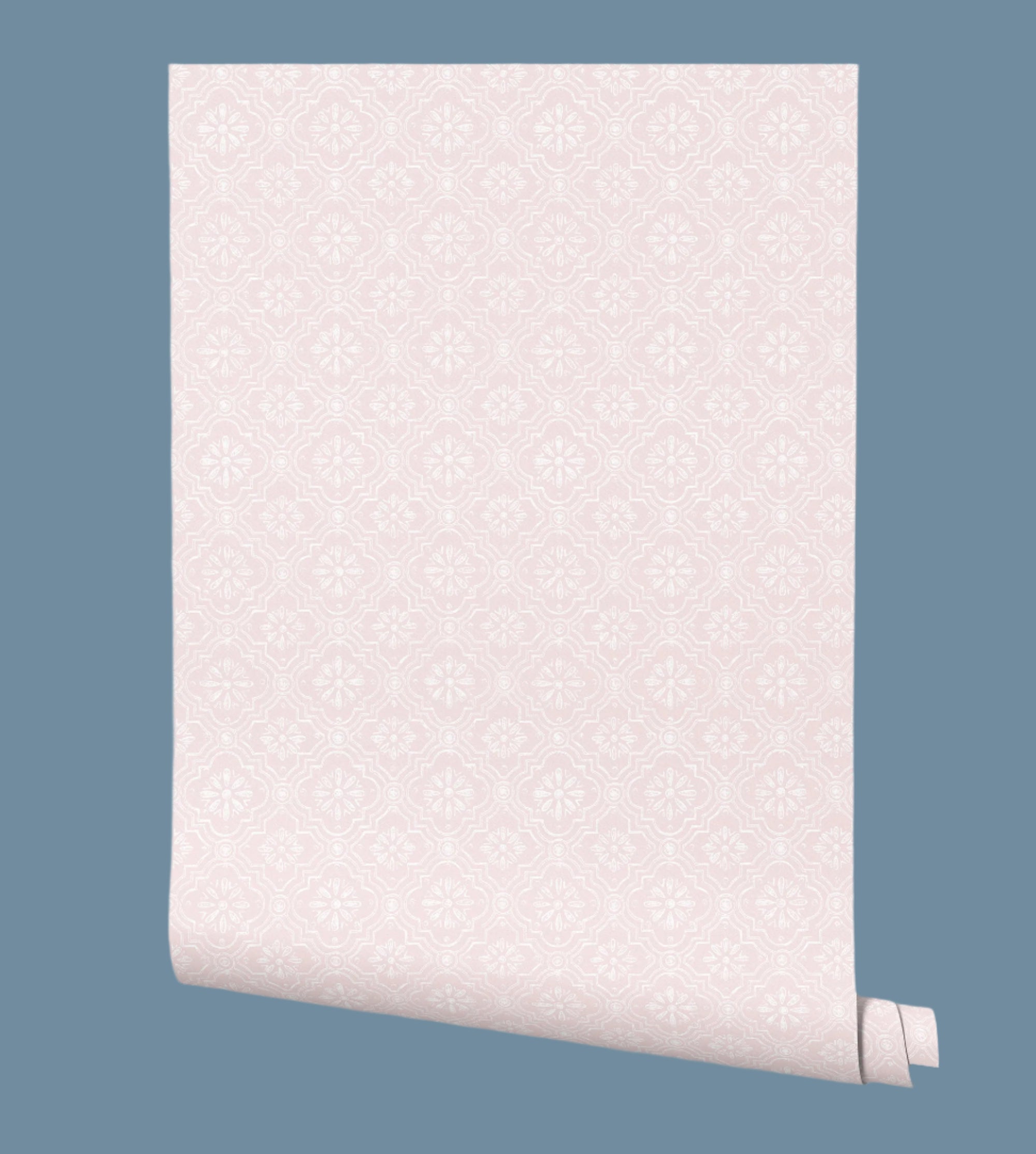 Daphne Wallpaper - Soft Pink Floral Peel and Stick Wallpaper for Bedroom, Nursery, Living Room Decor | Easy to Install & Removable