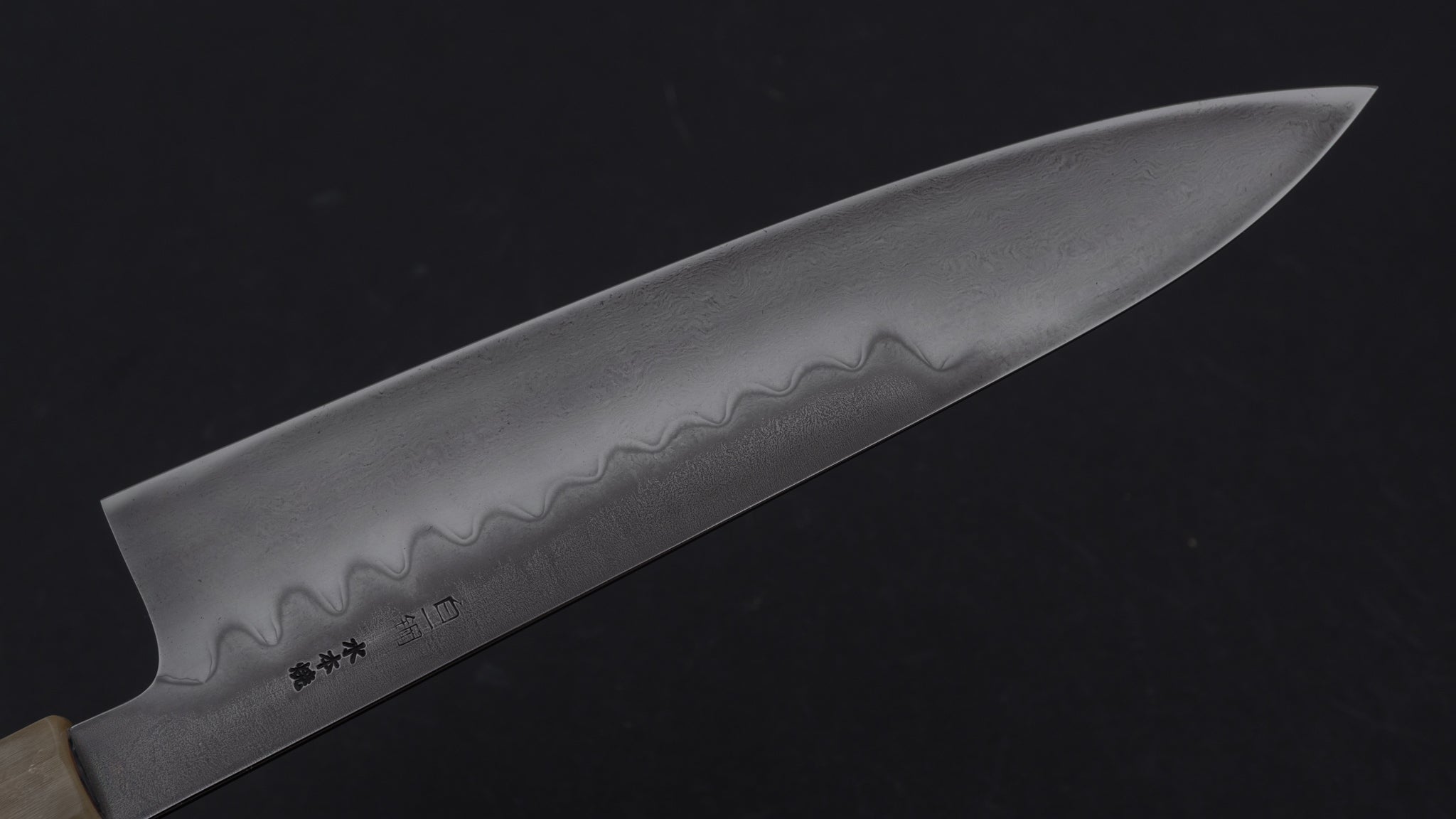 Hitohira Togashi Yohei White #1 Mizu Honyaki Gyuto 240mm Japanese Chef Knife - Kurokaki Persimmon Handle (#008/White Handle with Saya) - Perfect for Sushi, Sashimi & Precision Cutting