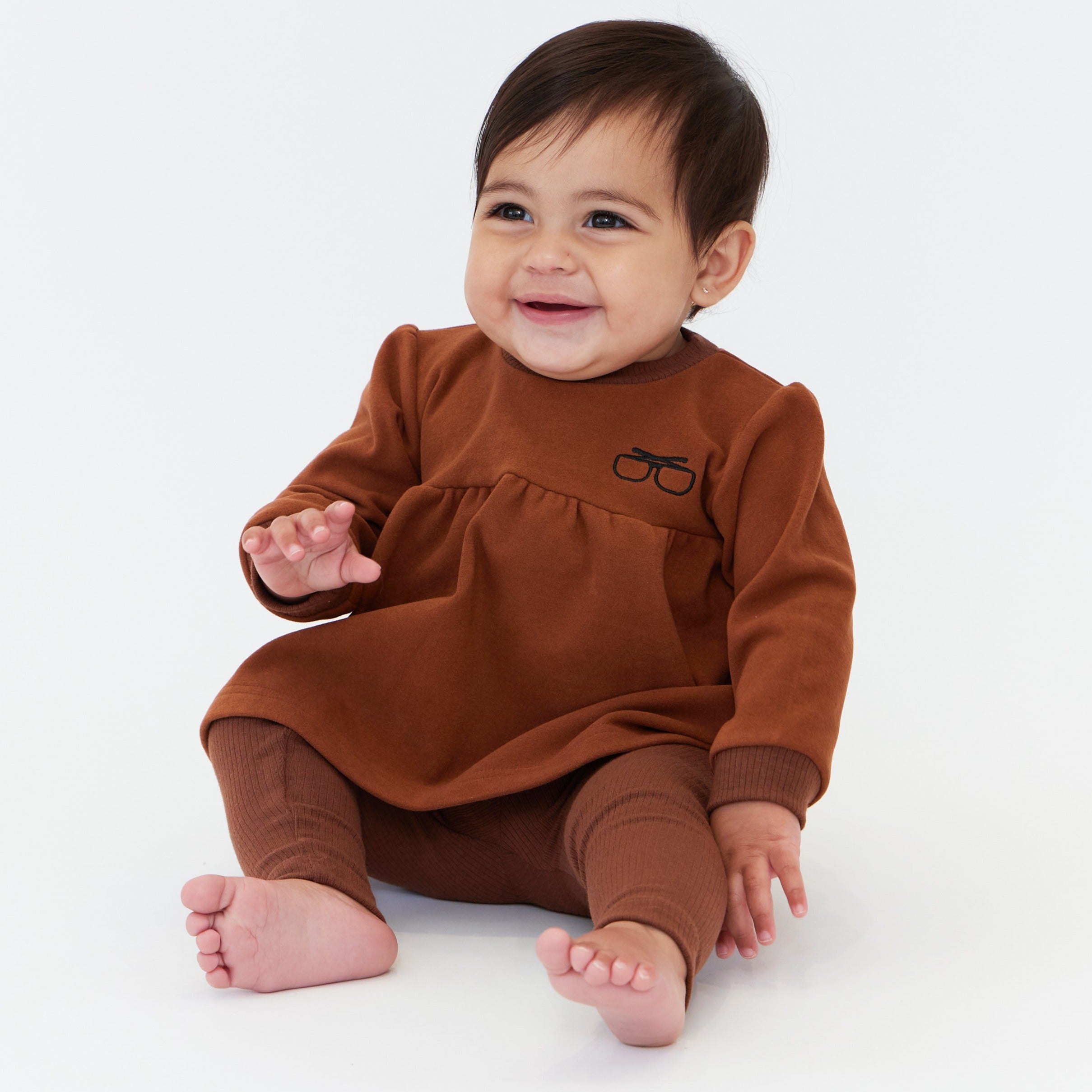 Crew Kids Brown Optical Babydoll Set - Soft & Comfortable Baby Doll Outfit for Girls | Perfect for Playtime, Dress-Up & Photo Shoots