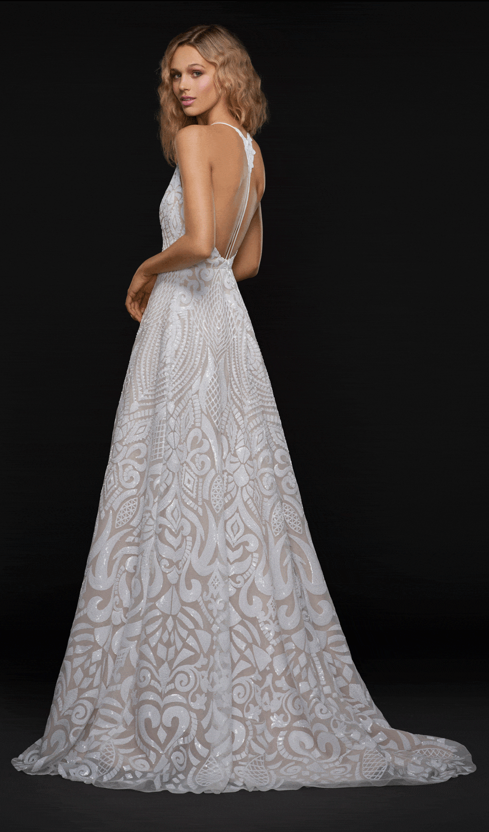 Hayley Paige Delta Blush Wedding Dress - Size 24 | Elegant Bridal Gown for Church Ceremony & Reception