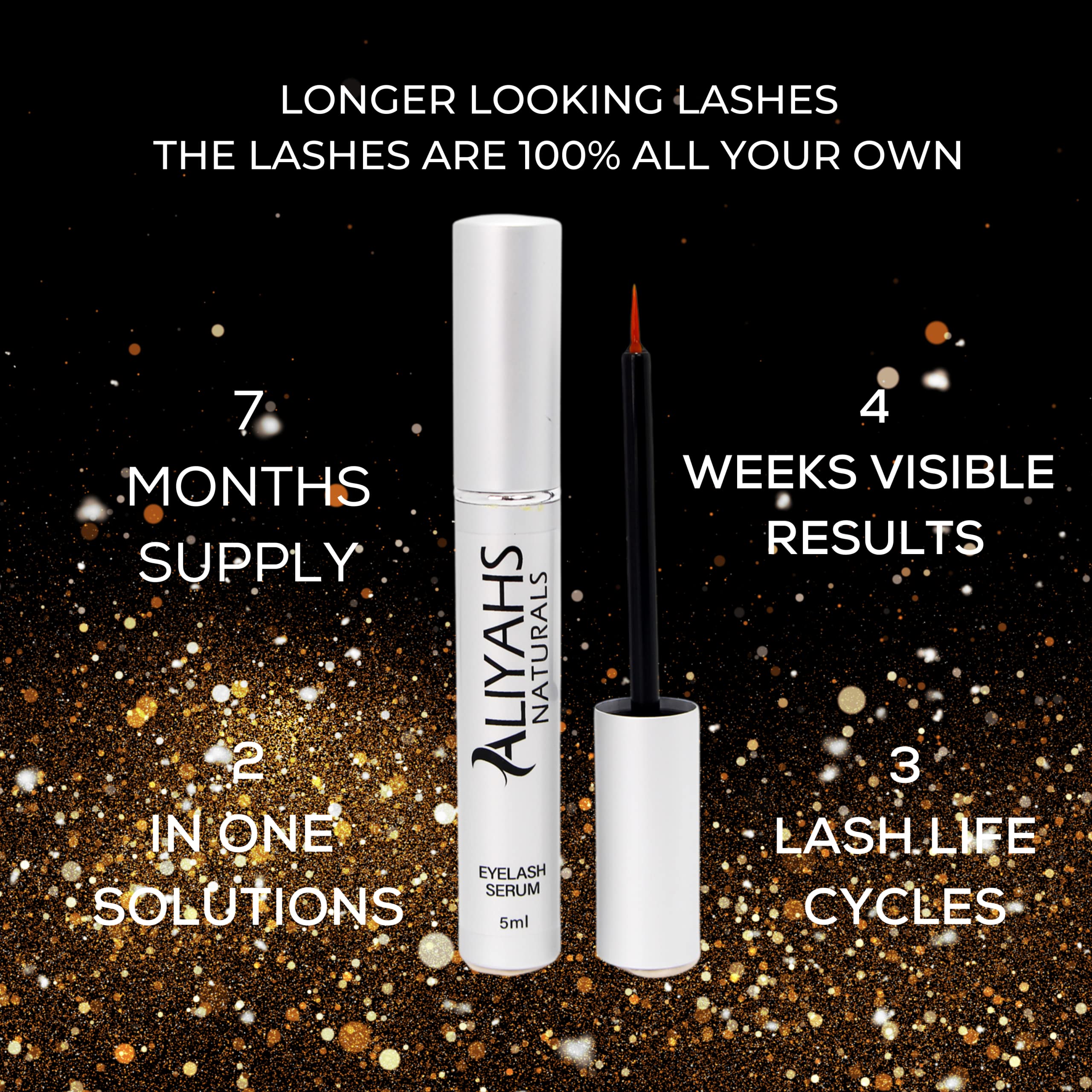 Best Eyelash Growth Serum for Thicker, Longer Lashes & Brows – Natural Lash & Eyebrow Enhancer with Biotin & Keratin – Safe for Sensitive Eyes – Perfect for Daily Use & Special Occasions