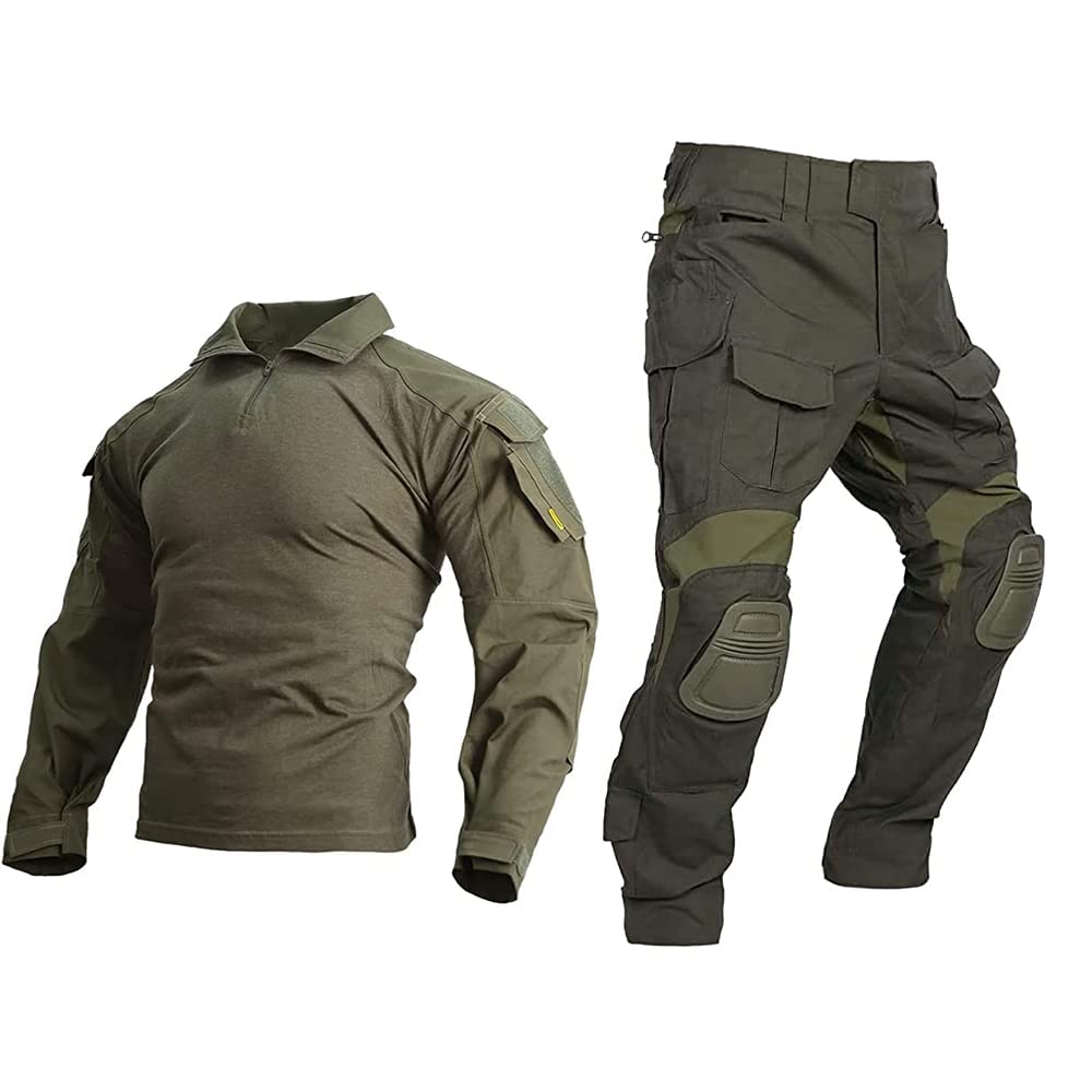 EMERSONGEAR Gen3 Military Tactical Uniform Set - Army Airsoft Combat BDU Pants & Shirt with Knee Pads for Paintball, Airsoft, and Outdoor Training - Durable Tactical Gear for Combat Simulation and Outdoor Adventures