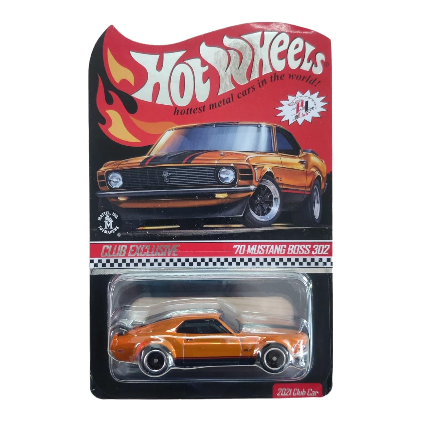 Hot Wheels 2021 RLC '70 Mustang Boss 302 Diecast Car - Limited Edition Collectible Toy for Adults & Kids - Perfect for Display, Gifts, and Car Enthusiast Collections