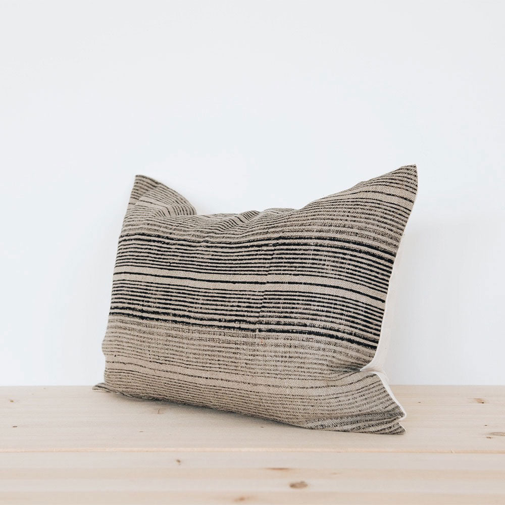 Handmade Linen Block Printed Pillow Cover No. 01212 - Bohemian Home Decor for Living Room, Bedroom & Sofa