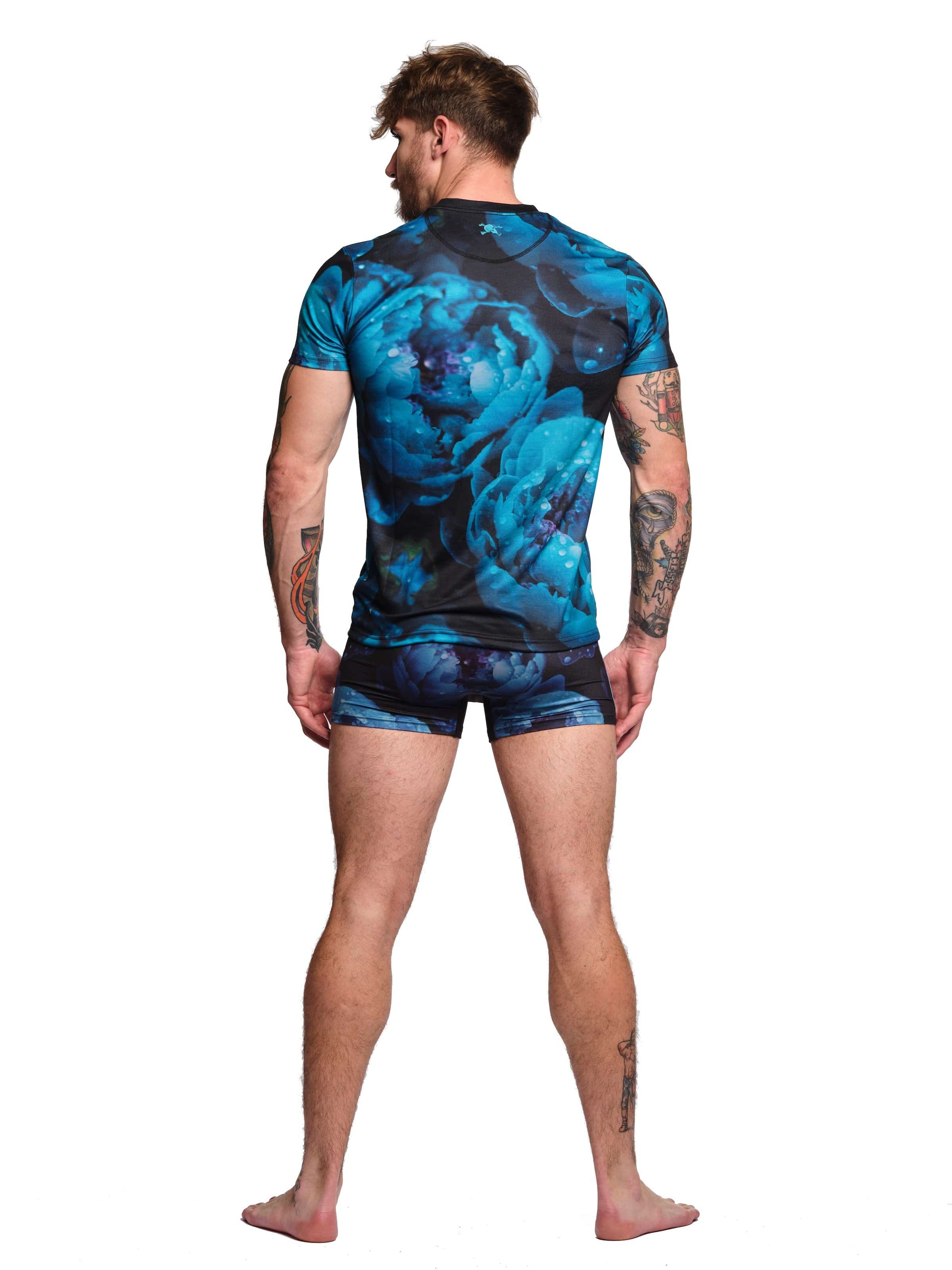 Midnight Peony T-Shirt for Women - Soft Cotton Casual Tee for Everyday Wear, Lounge, and Outings