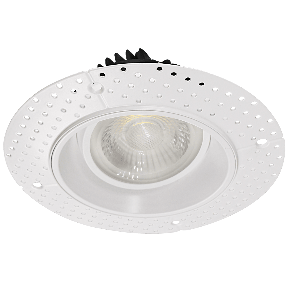4 Inch Round Gimbal Trimless LED Downlight 13W - CCT Selectable Recessed Ceiling Light for Living Room, Kitchen & Bedroom | Energy Efficient Dimmable Lighting Fixture