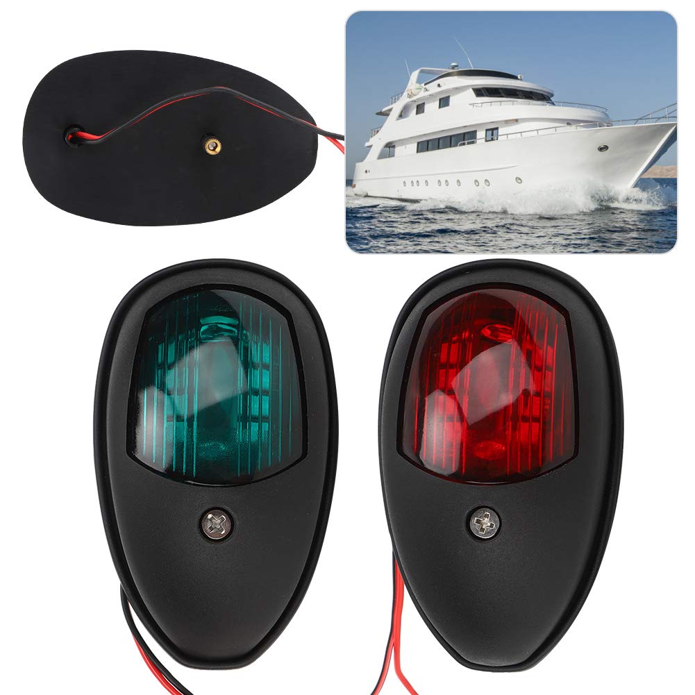 1 Pair Marine Boat Yacht Navigation Lights - 10-30V Waterproof LED Sailing Signal Lamps for 4-6HP Outboard Motors (6BX-24360-279) - Perfect for Night Cruising, Fishing & Water Safety
