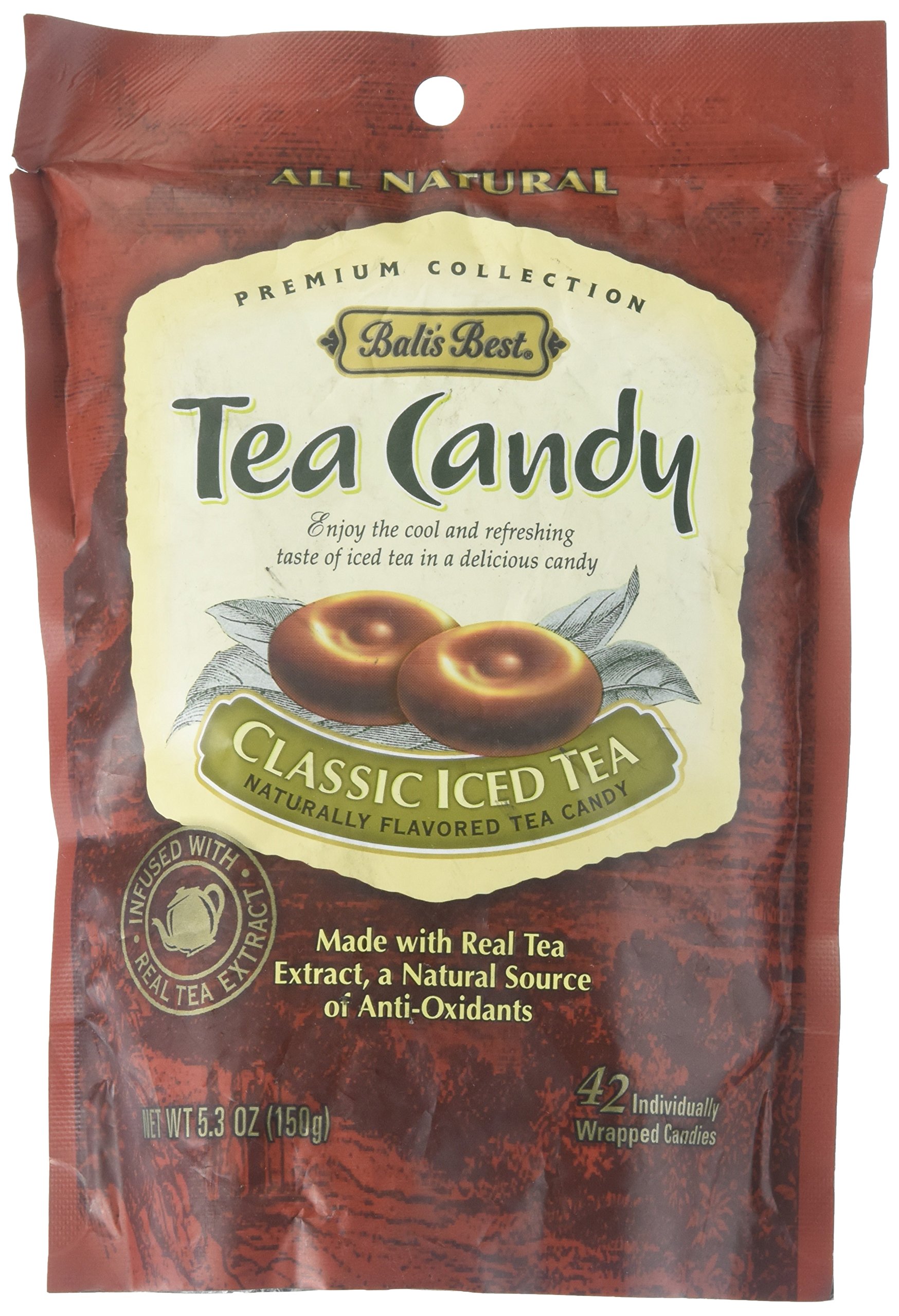 Balis Best Iced Tea Candy - 5.3oz (150g) Bag of Refreshing Hard Candies | Perfect for Summer Snacking, Office Treats & Party Favors