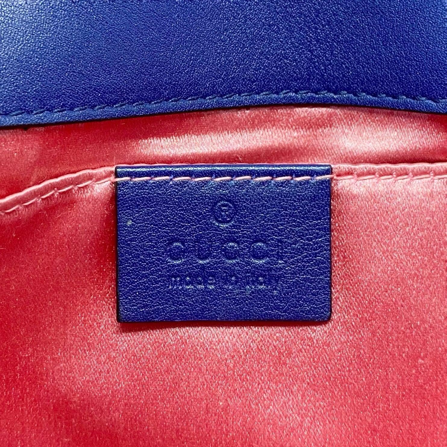 Gucci Blue Velvet Mini GG Marmont Crossbody Bag - Luxury Designer Handbag for Women | Perfect for Evening Parties, Date Nights & Special Occasions