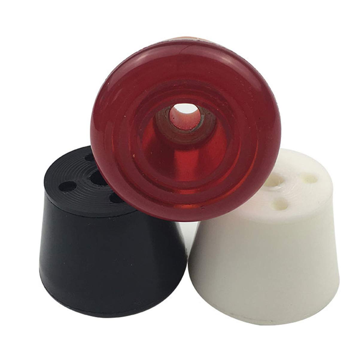 Queenbox Roller Skates Brake 2Pcs - Replacement Wheels & Toe Stops for Roller Skates, White - Perfect for Outdoor Skating, Roller Derby & Rink Use