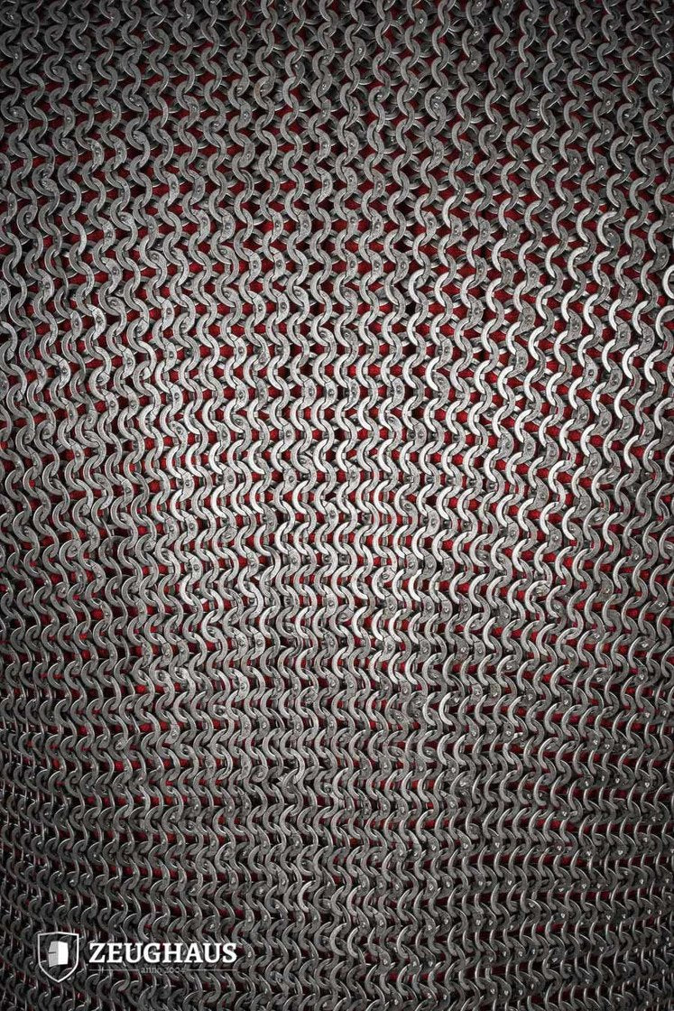 Chainmail Haubergeon Flat Ring Wedge Riveted 9mm Steel Oiled - Medieval Armor for LARP, Cosplay & Historical Reenactment