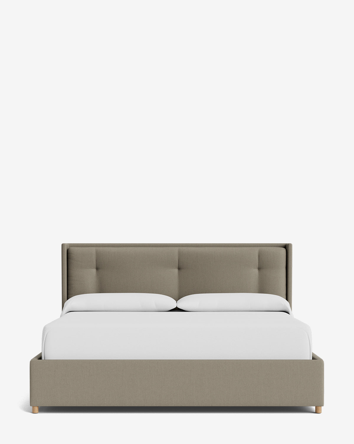 Low Profile Ria Bed Frame with Minimalist Headboard - Perfect for Small Spaces, Modern Bedrooms & Studio Apartments