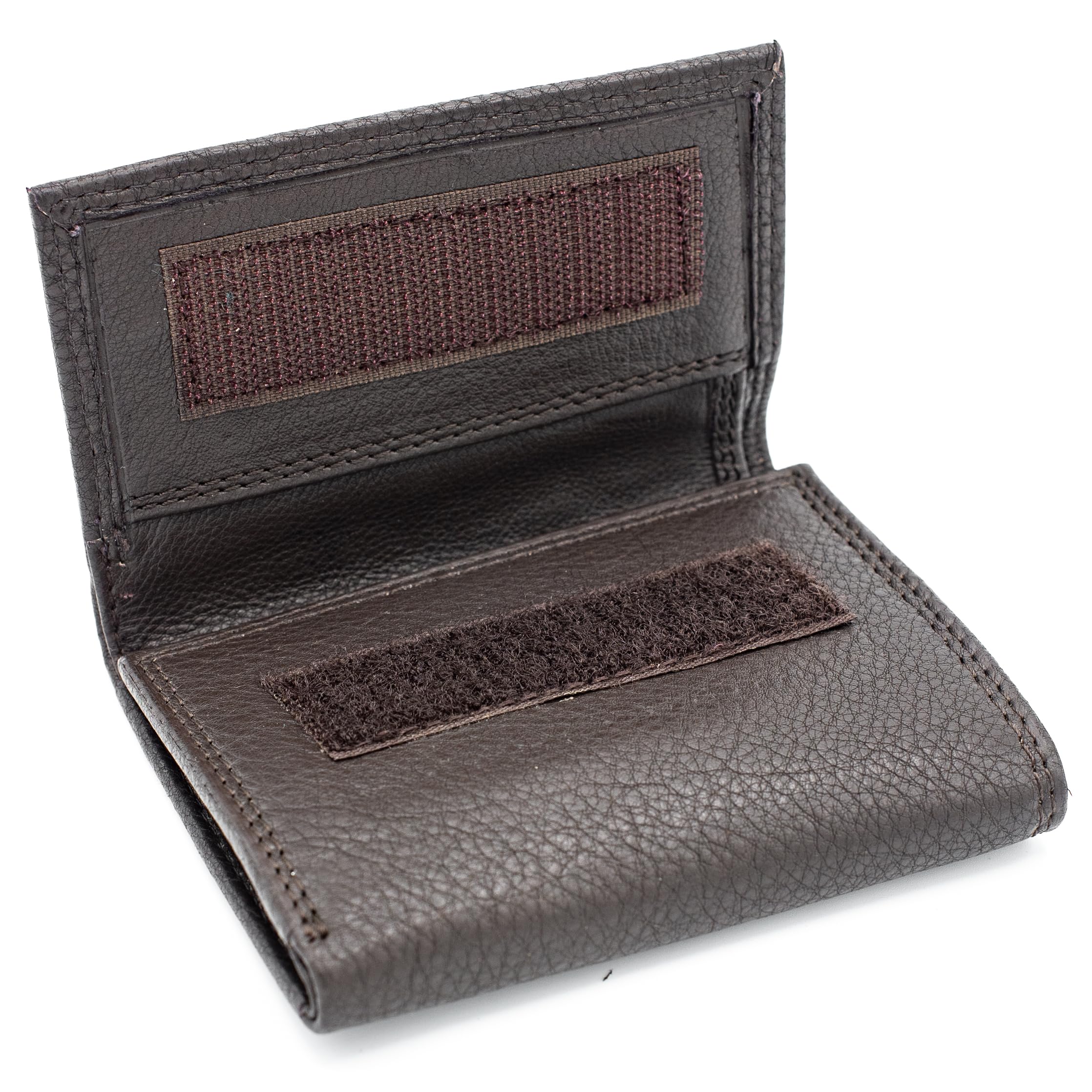 Men's RFID Blocking Trifold Leather Wallet with Key Holder & Velcro Closure - Premium Genuine Leather Card Case (Brown, Made in India) - Perfect for Everyday Use, Travel & Gift Giving