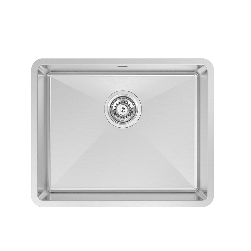 Abey Lucia Single Bowl Kitchen Sink 540x440mm - Topmount/Undermount Stainless Steel with Drainboard Tray (Model LUA130) - Perfect for Modern Home Kitchen & Restaurant Use