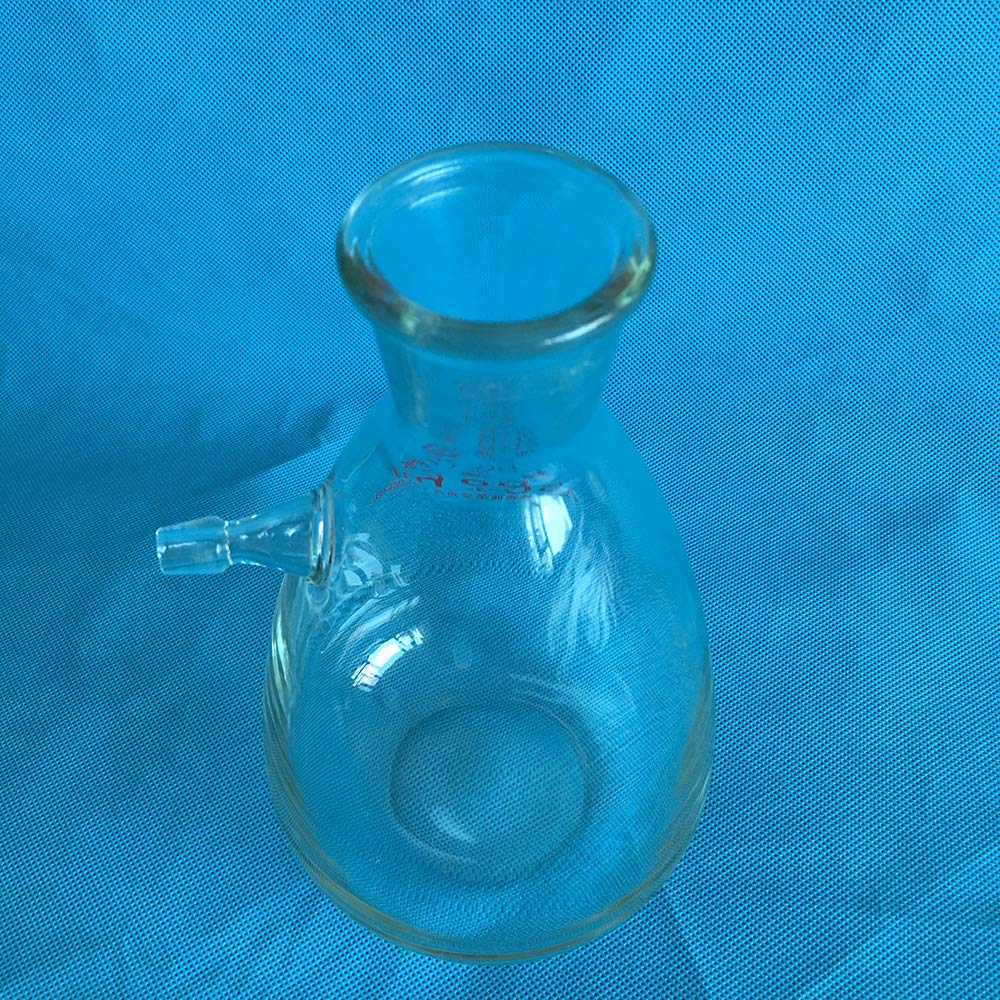500ml Borosilicate Glass Vacuum Filtration Flask - Heavy Wall Design with -0.06MPa Pressure for Lab Experiments, Chemistry Filtration, and Scientific Research