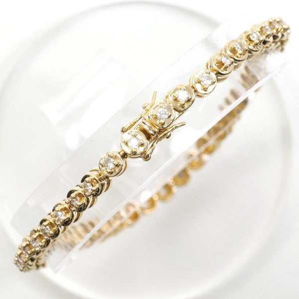 18K Yellow Gold Diamond Bracelet for Women - Elegant & Luxurious Tennis Bracelet for Anniversary, Wedding & Special Occasions