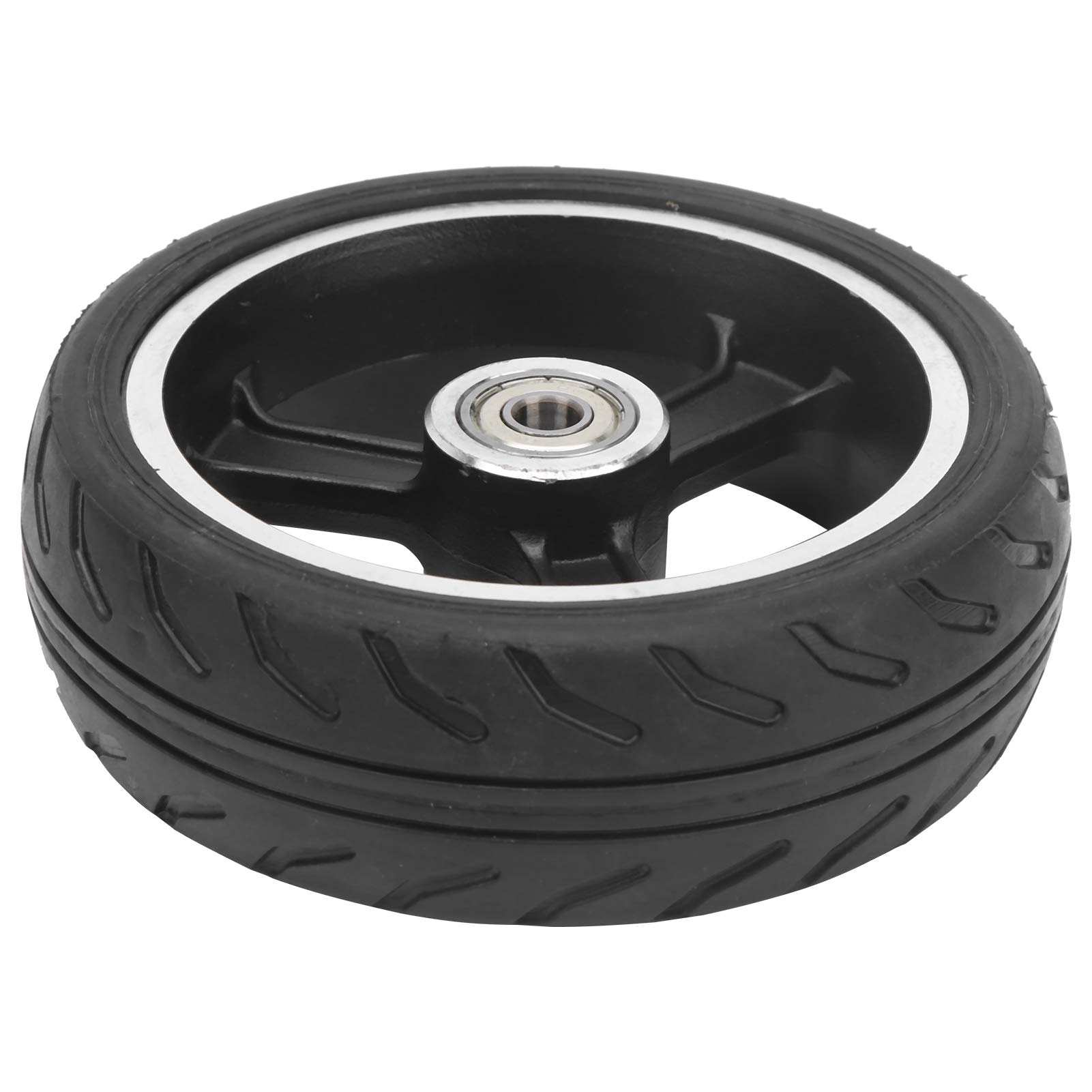 5 Inch Solid Rubber Tires for Electric Scooter - Anti-Skid Replacement Wheels with Rim Set | Durable E-Scooter Tire Upgrade for Commuting & Urban Travel